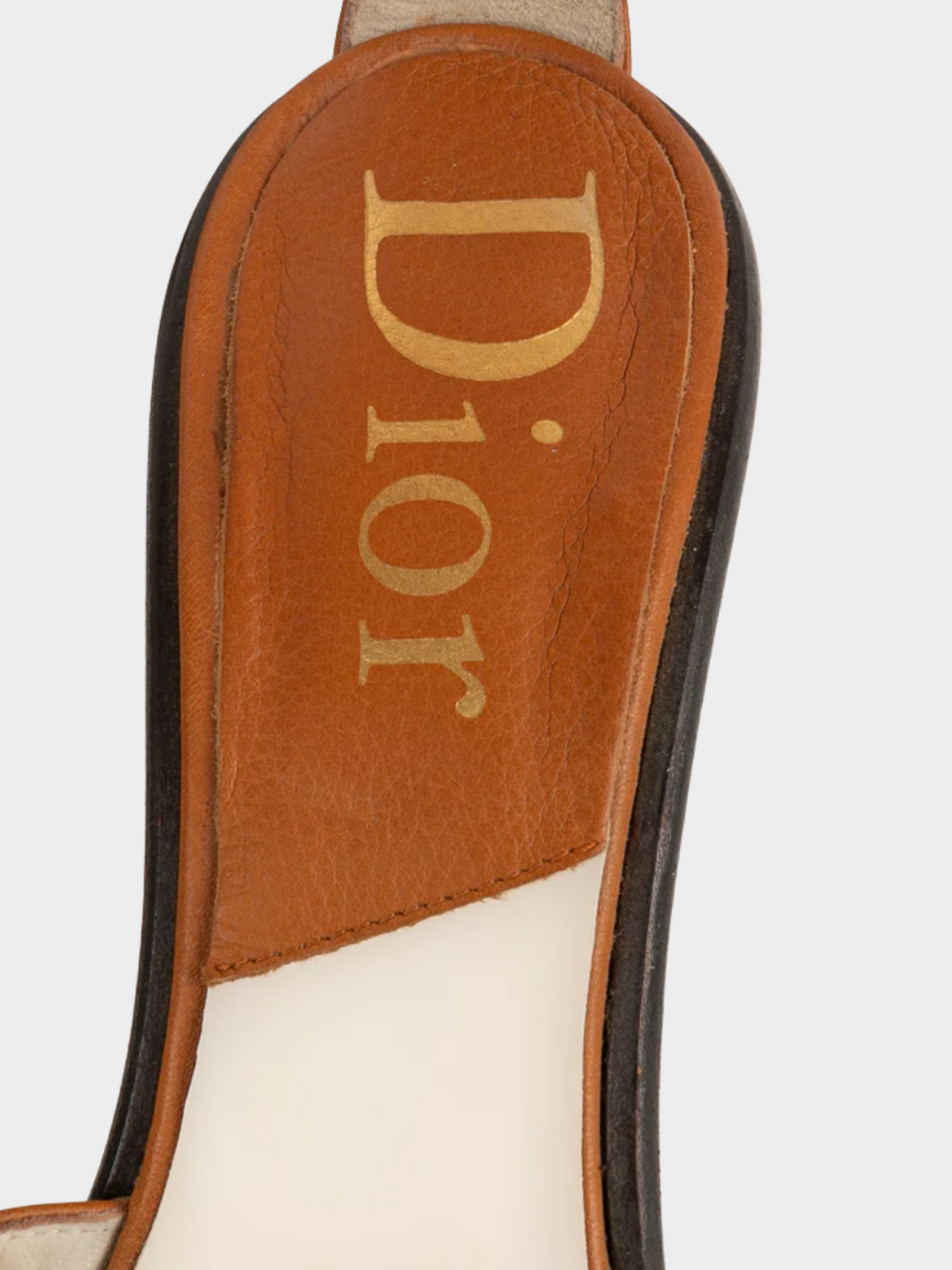 Christian Dior 2000s Brown Bridles leather pumps