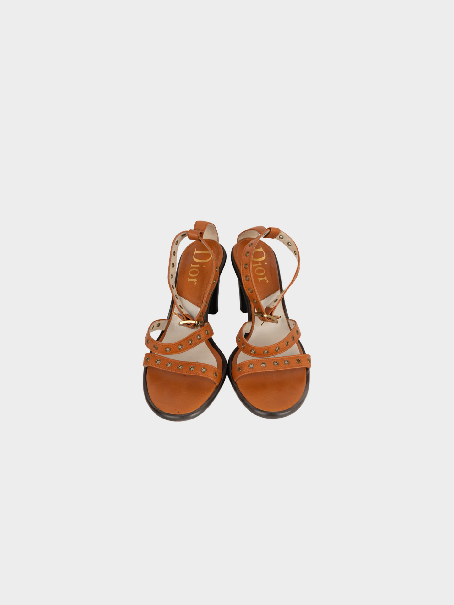 Christian Dior 2000s Brown Bridles leather pumps