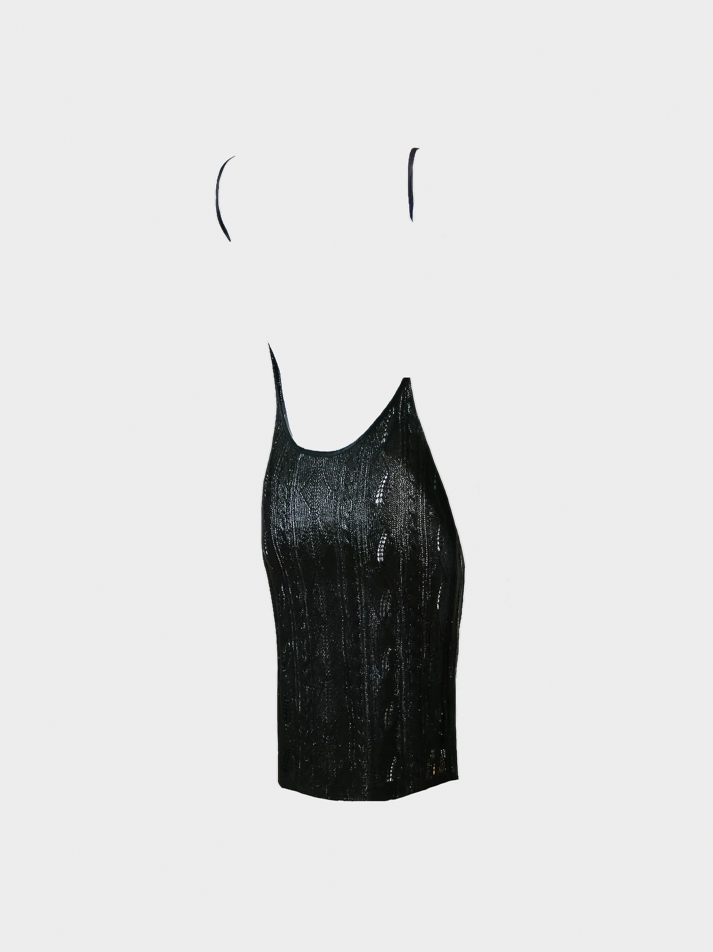 Christian Dior FW 1998 Black Metallic Knit Dress