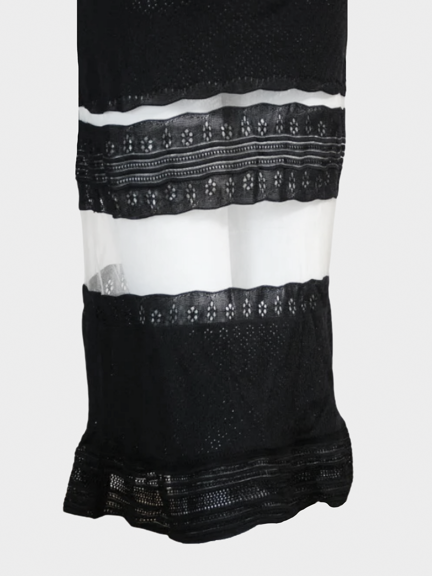 John Galliano SS 1998 Black Crochet Knit Midi Dress