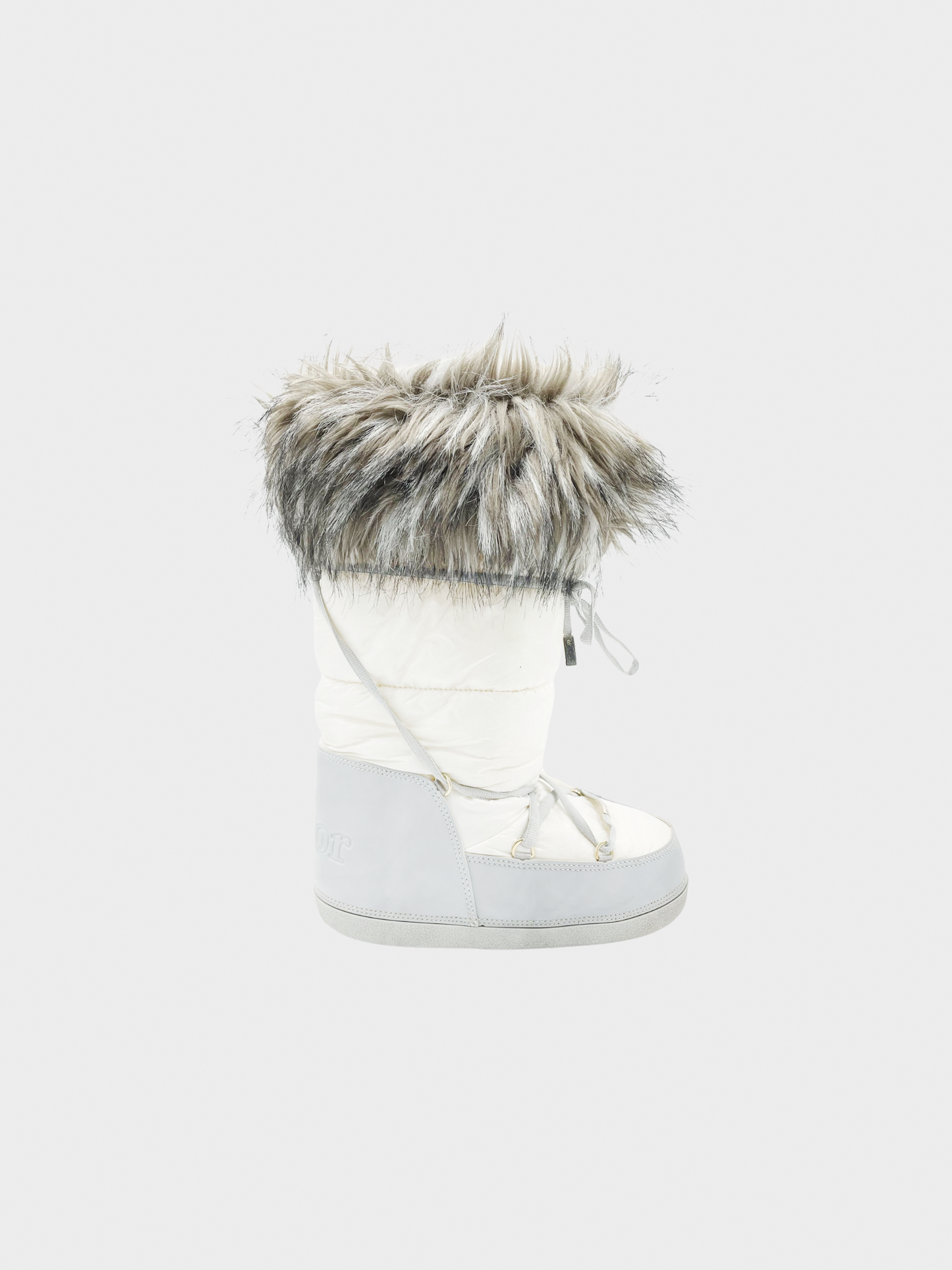 Christian Dior FW 2006 White Fur Trimmed Moon Boots