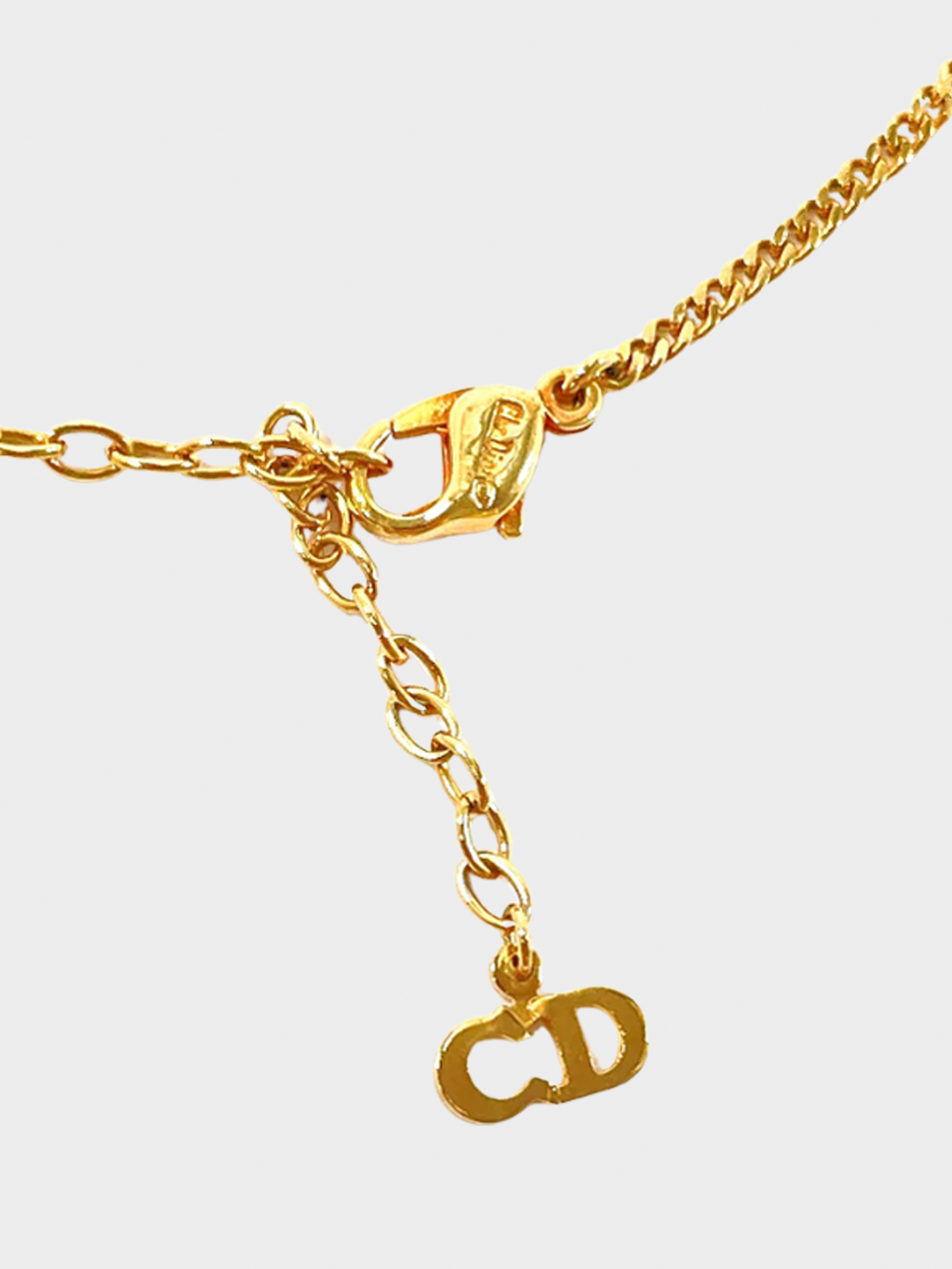 Christian Dior 1990s Gold Heart Pendant Necklace