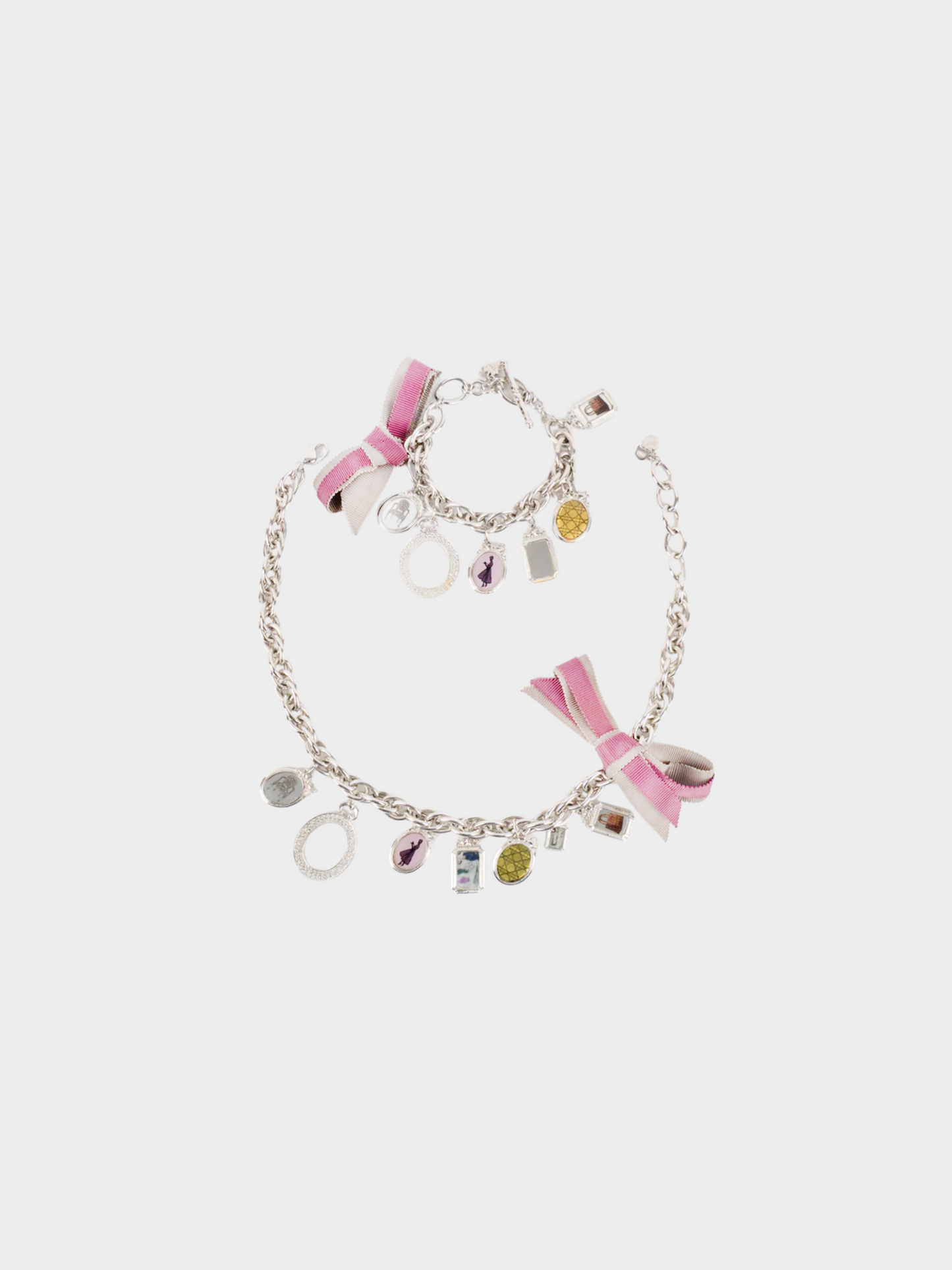 Christian Dior 2000s Multi Charm Bracelet and Necklace Set