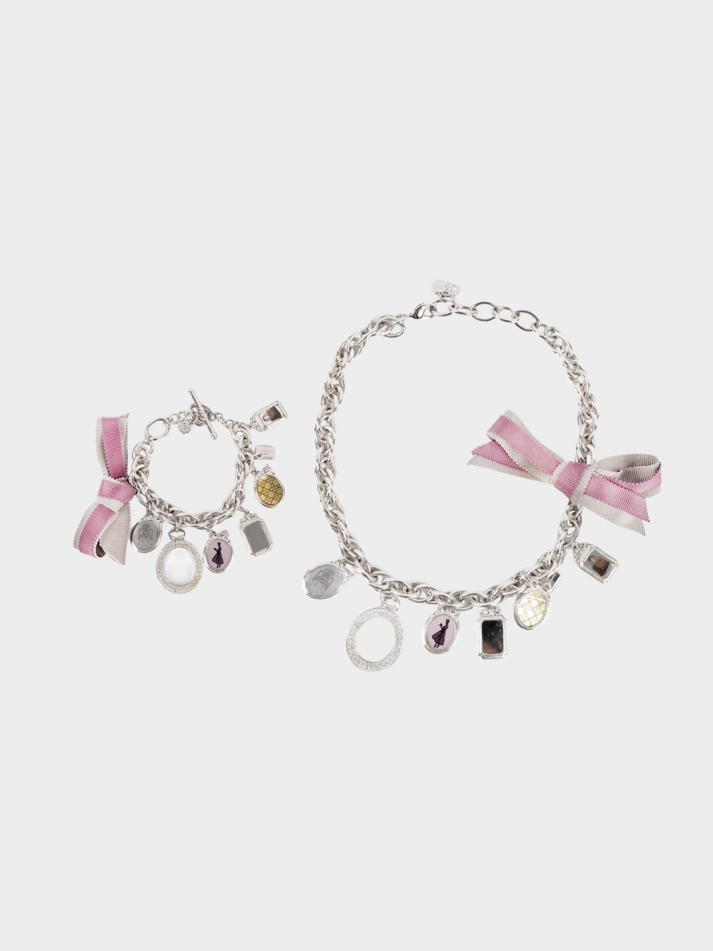 Christian Dior 2000s Multi Charm Bracelet and Necklace Set