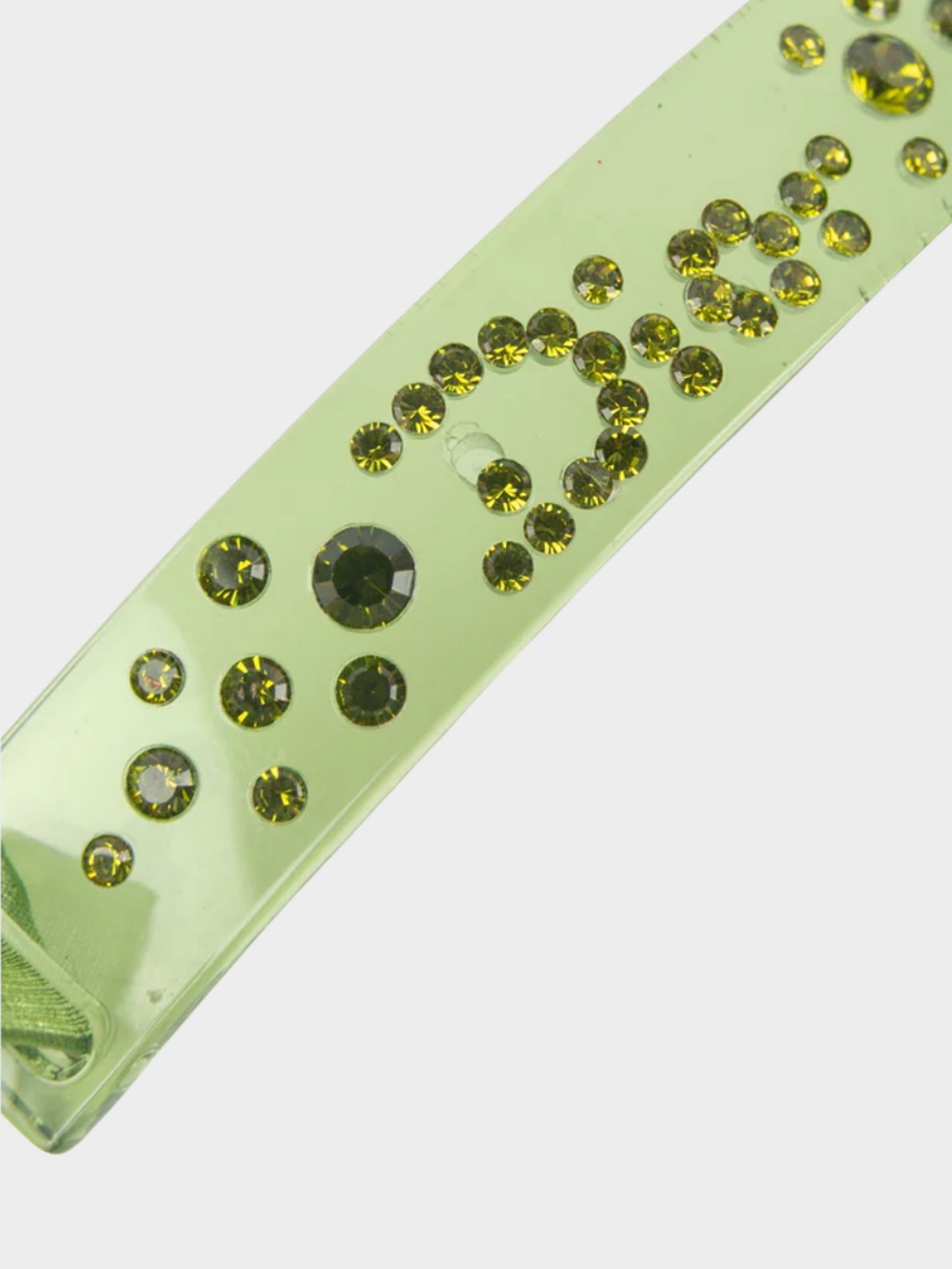 Christian Dior 1990s Green Ribbon Choker Necklace