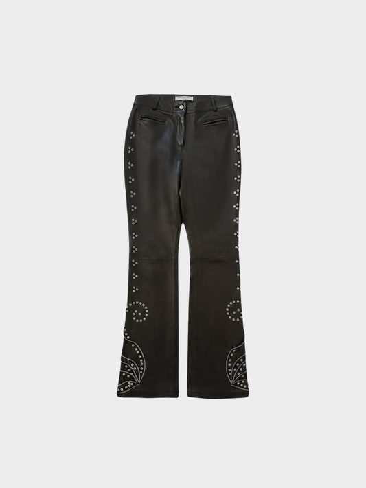 Christian Dior FW 2003 Black Leather Pants