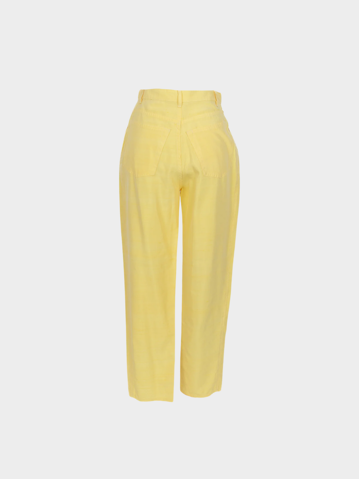 Christian Dior 1980s Yellow Silk trousers