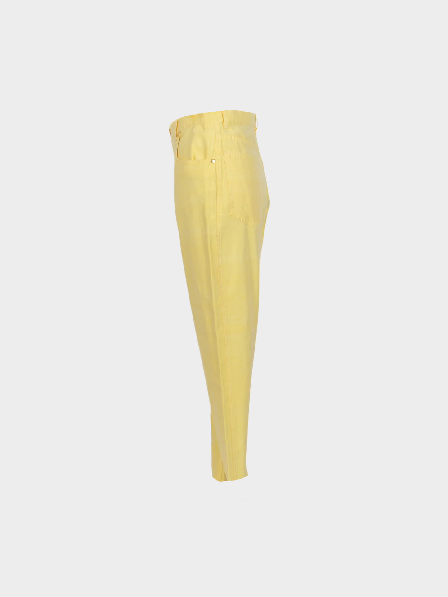 Christian Dior 1980s Yellow Silk trousers