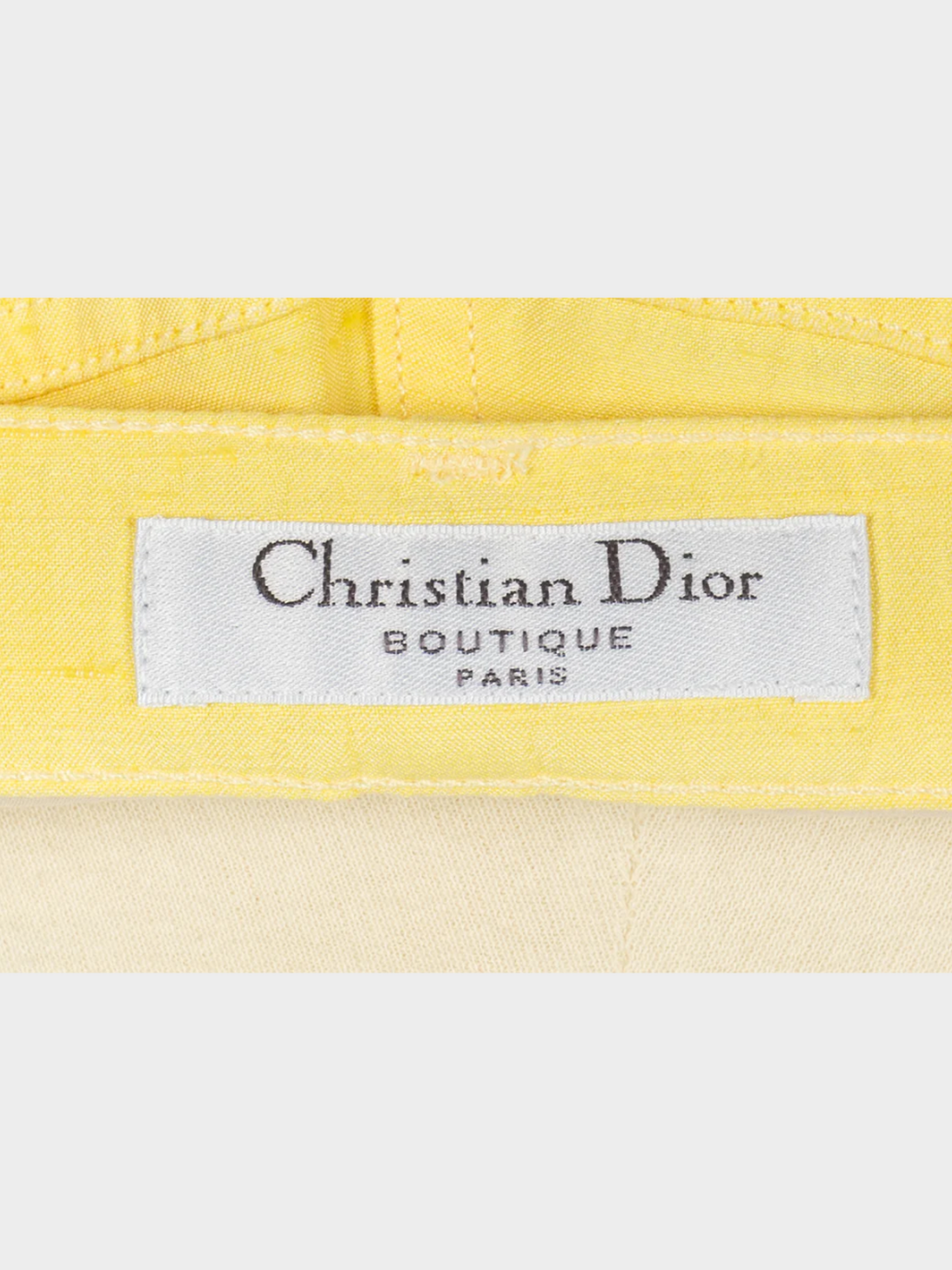 Christian Dior 1980s Yellow Silk trousers