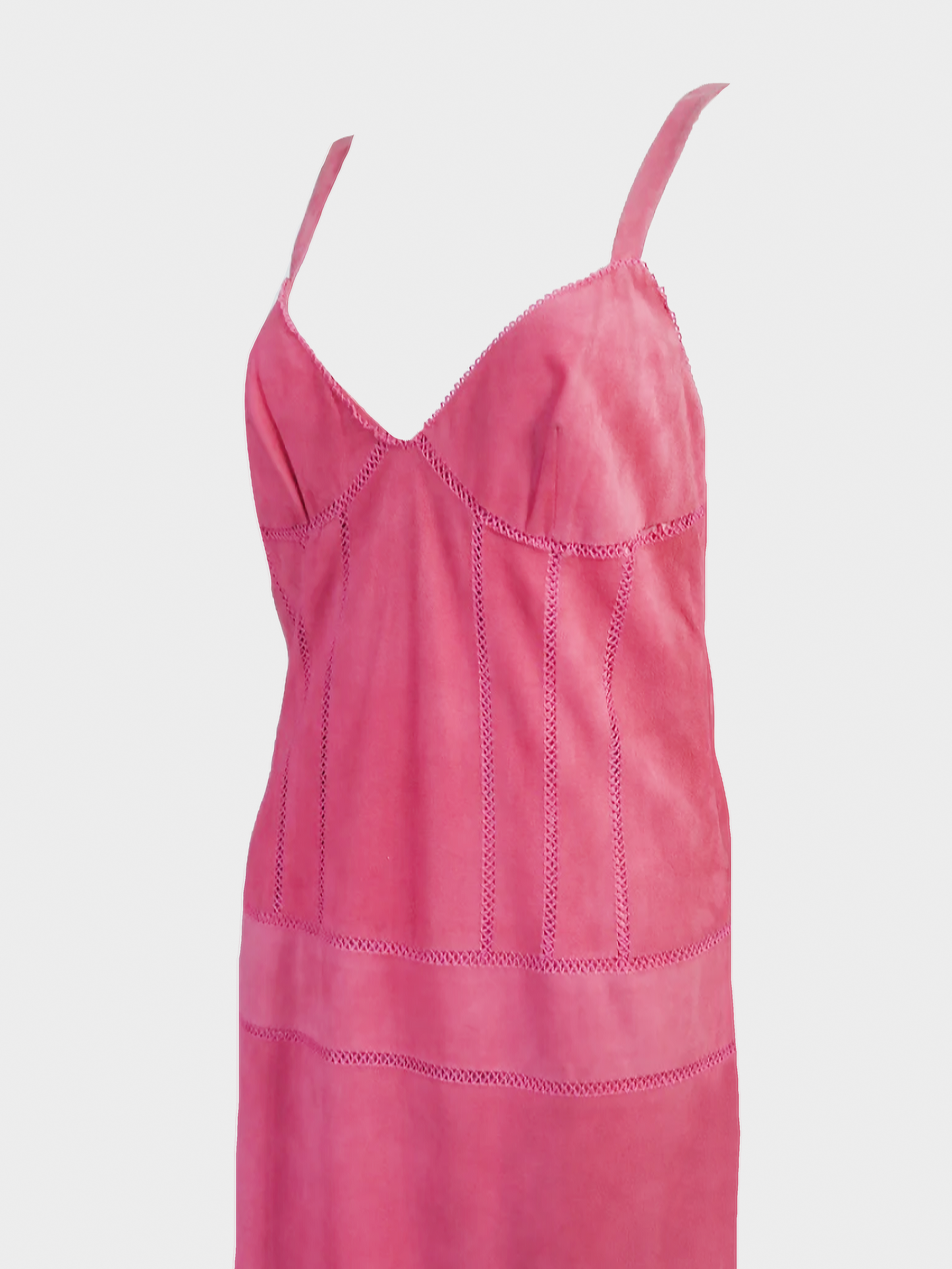 Christian Dior 2000s Pink Suede Leather Dress