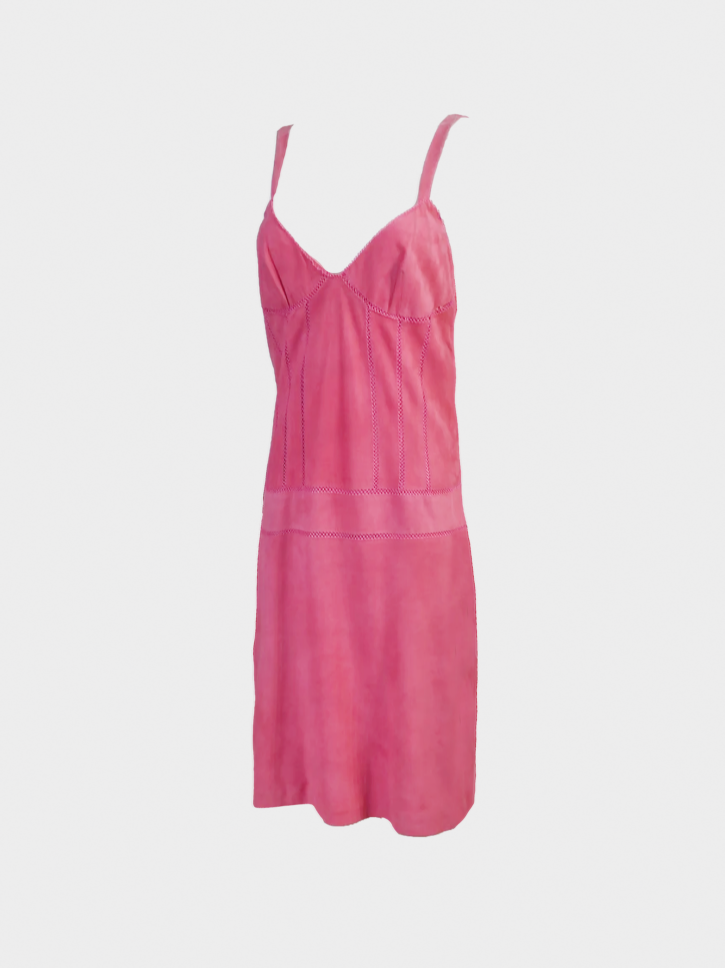 Christian Dior 2000s Pink Suede Leather Dress