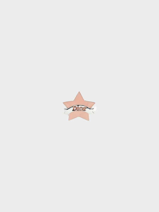 Christian Dior 2000s Baby Pink Star Ribbon Ring