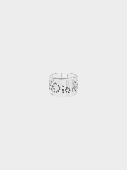 Christian Dior by John Galliano SS 2004 Plexiglass Strass Ring