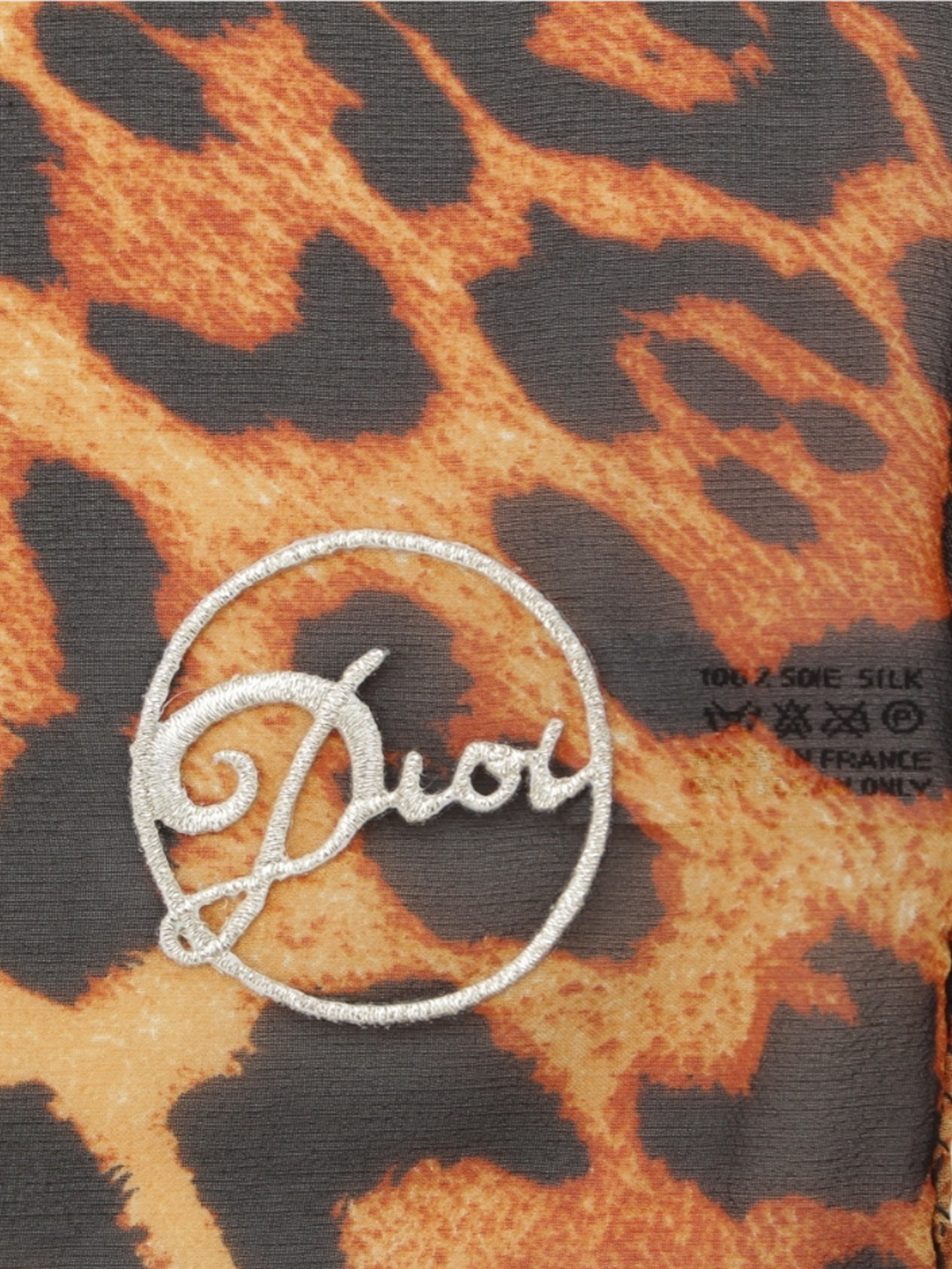 Christian Dior 2004 Silk Leopard Scarf