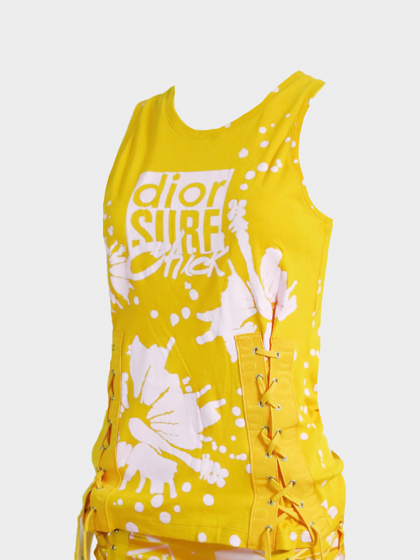 Christian Dior SS 2004 "Dior Surf" Yellow and Pink Printed Set