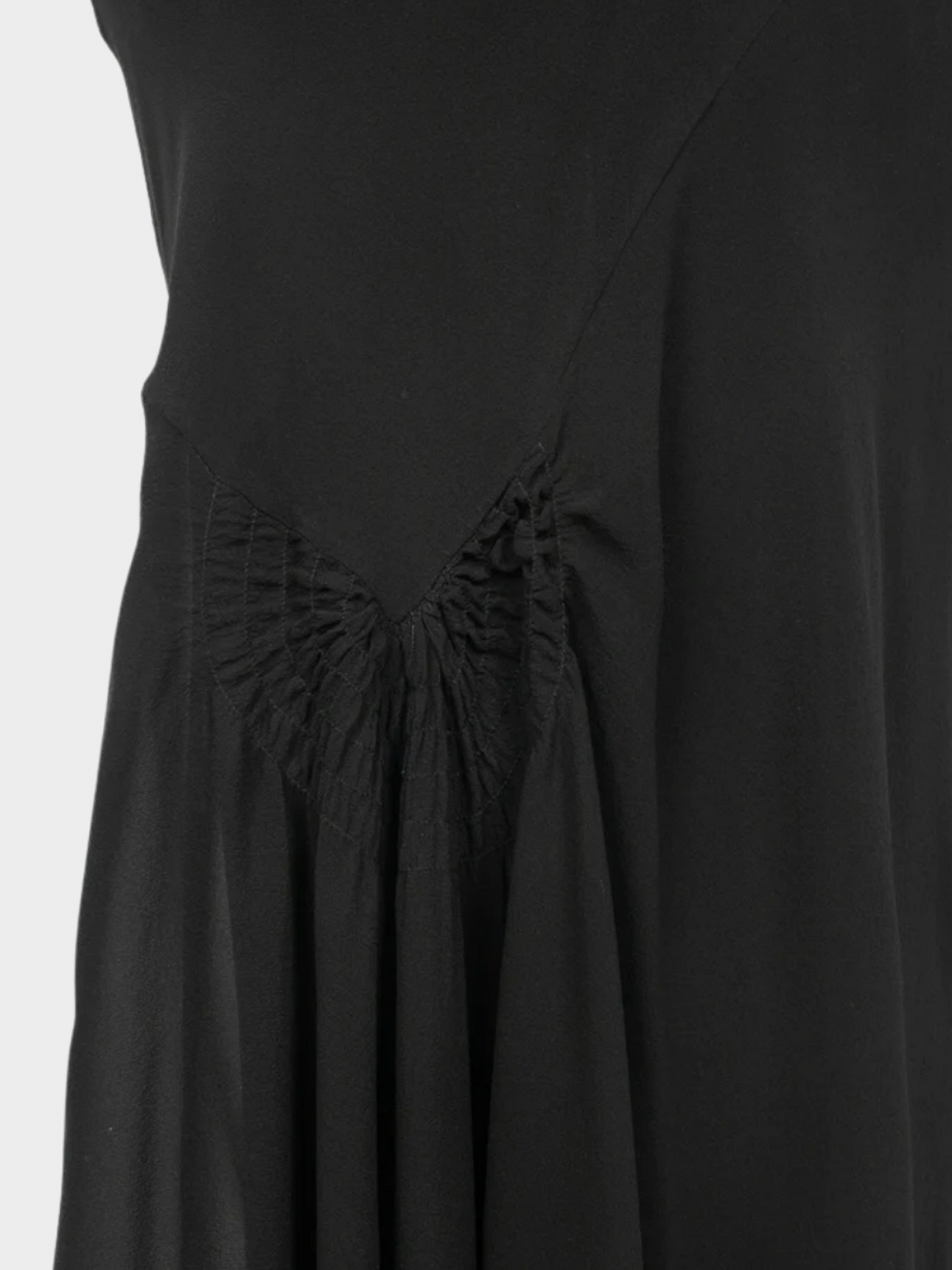 John Galliano 2005 Black Silk Maxi Skirt