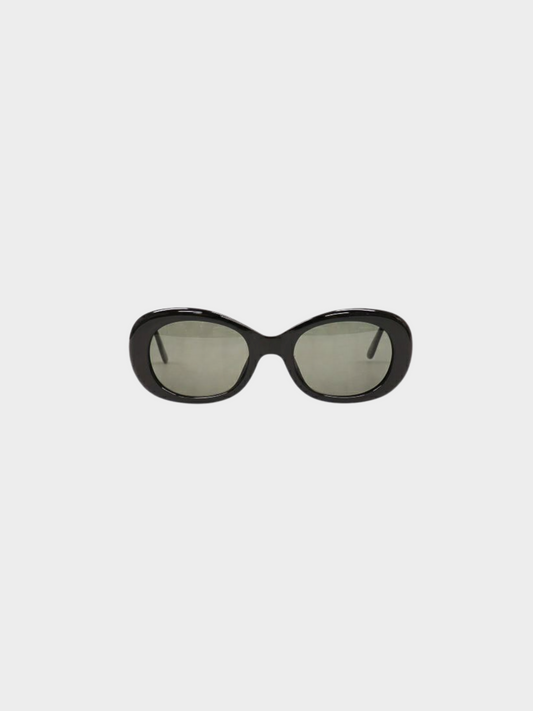 Christian Dior 2010s Black Oval Sunglasses