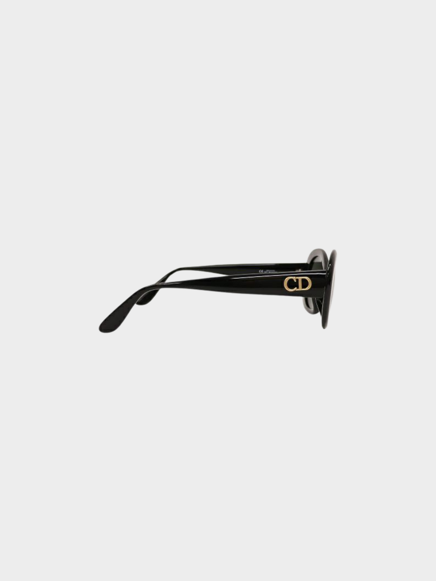 Christian Dior 2010s Black Oval Sunglasses