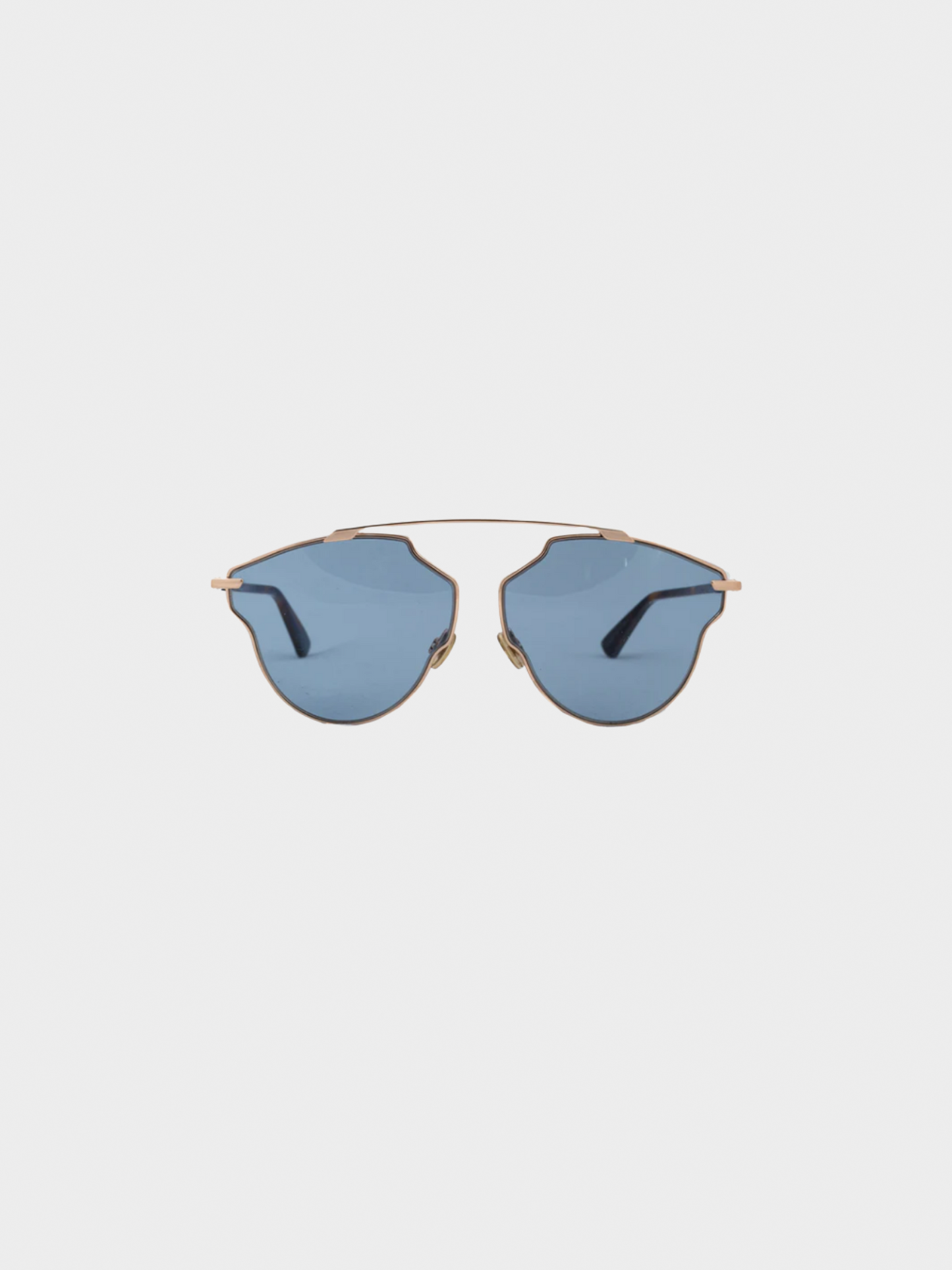Christian Dior 2010s DiorSoRealPop Gold-Copper, Havana, & Blue Sunglasses