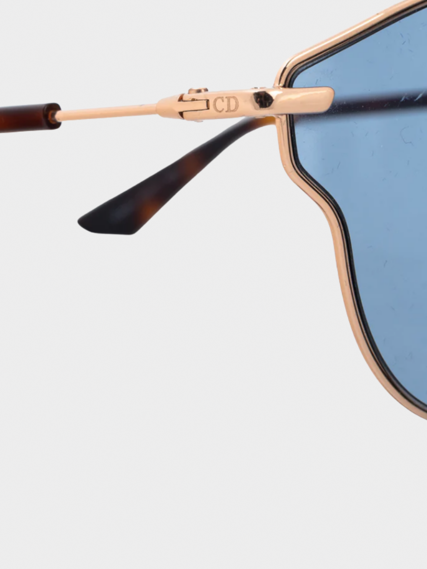 Christian Dior 2010s DiorSoRealPop Gold-Copper, Havana, & Blue Sunglasses