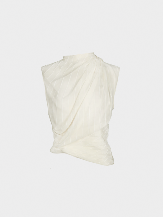 Christian Dior 1990s Cream Silk Top