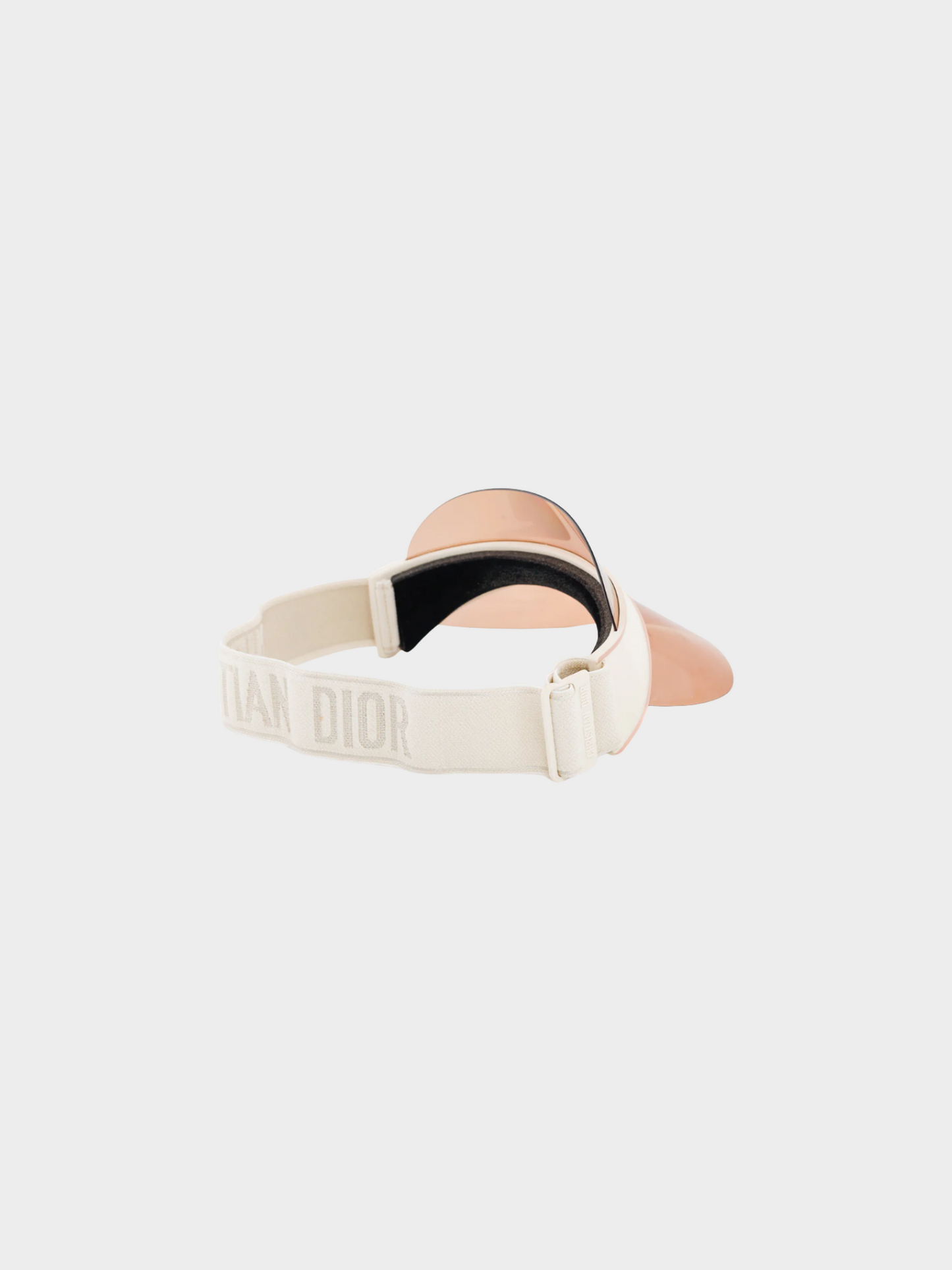 Christian Dior 2018 DiorClub V1U Matte Ivory Perspex & Cotton-Blend Jacquard Visor