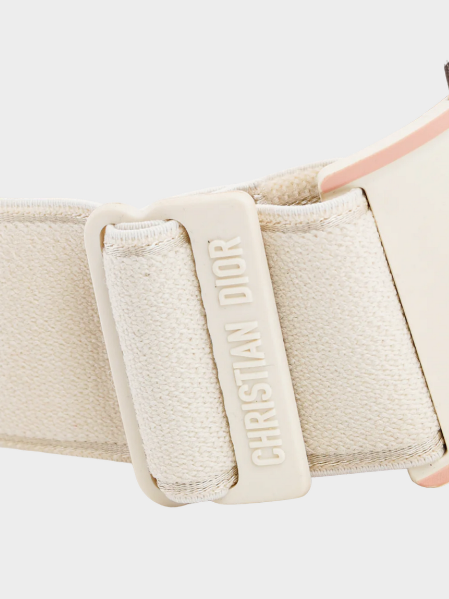 Christian Dior 2018 DiorClub V1U Matte Ivory Perspex & Cotton-Blend Jacquard Visor