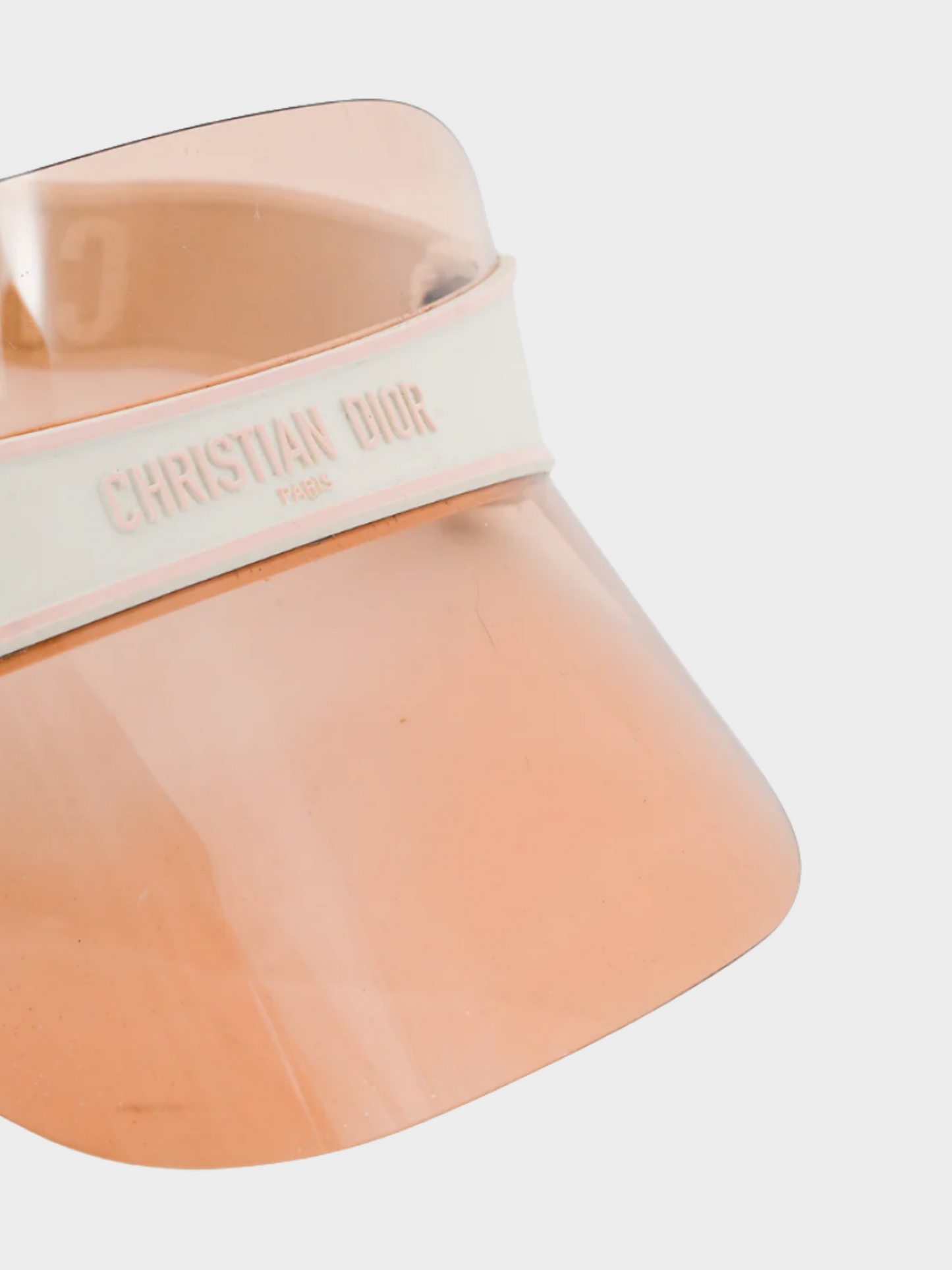 Christian Dior 2018 DiorClub V1U Matte Ivory Perspex & Cotton-Blend Jacquard Visor