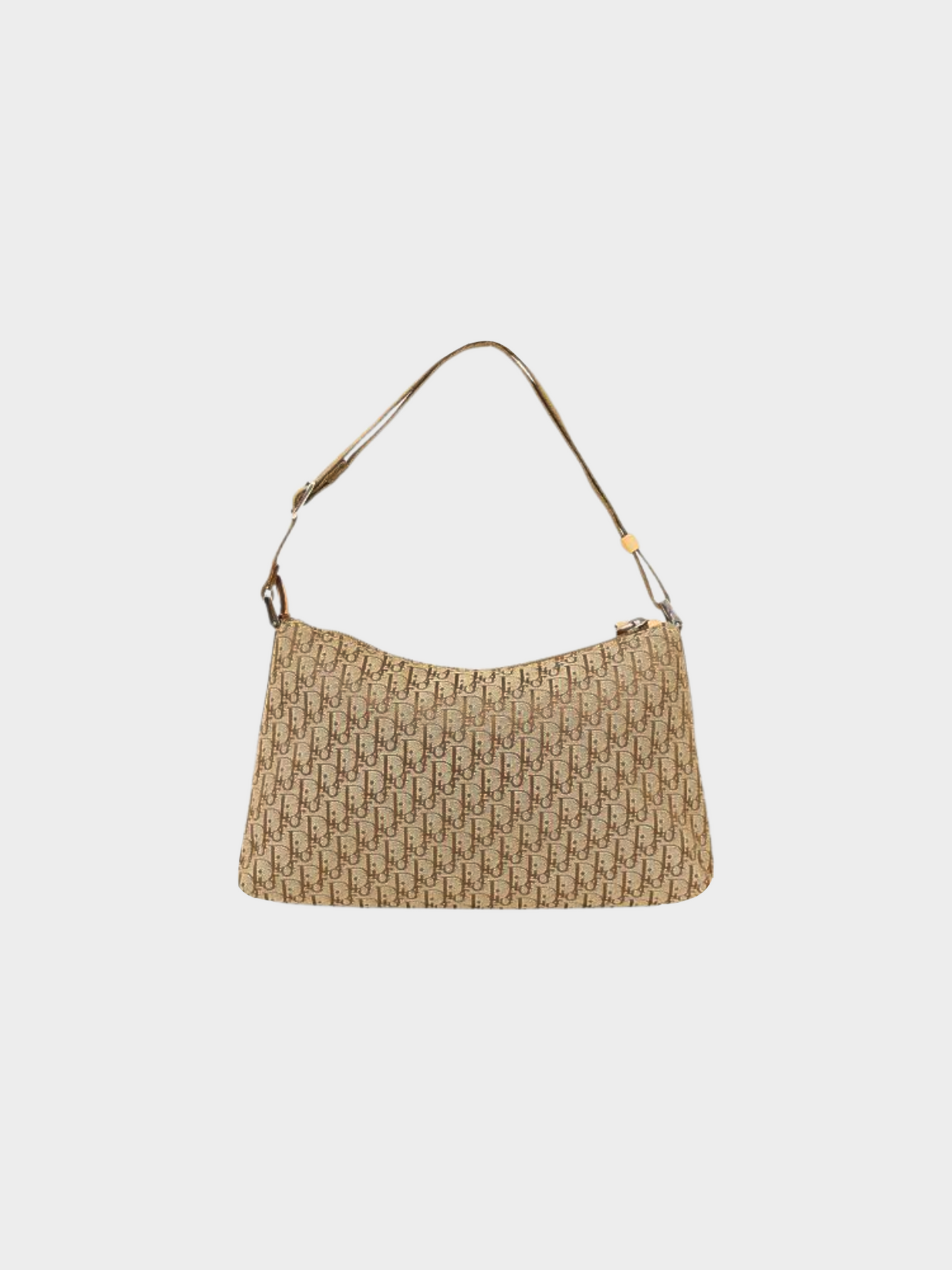 Christian Dior 2004 Brown Monogram Trotter Pattern One-Shoulder Bag