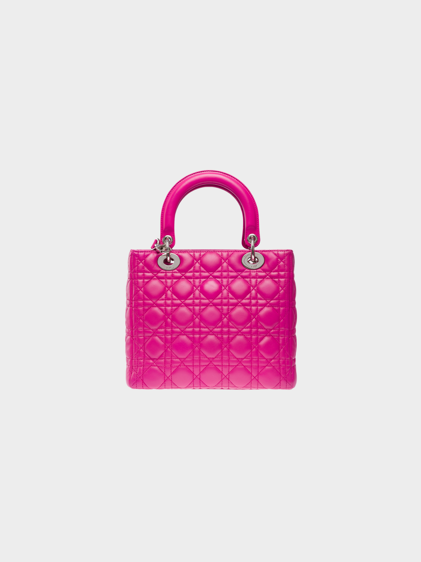 Christian Dior 2011 Bright Pink Medium Cannage Lady Dior Bag