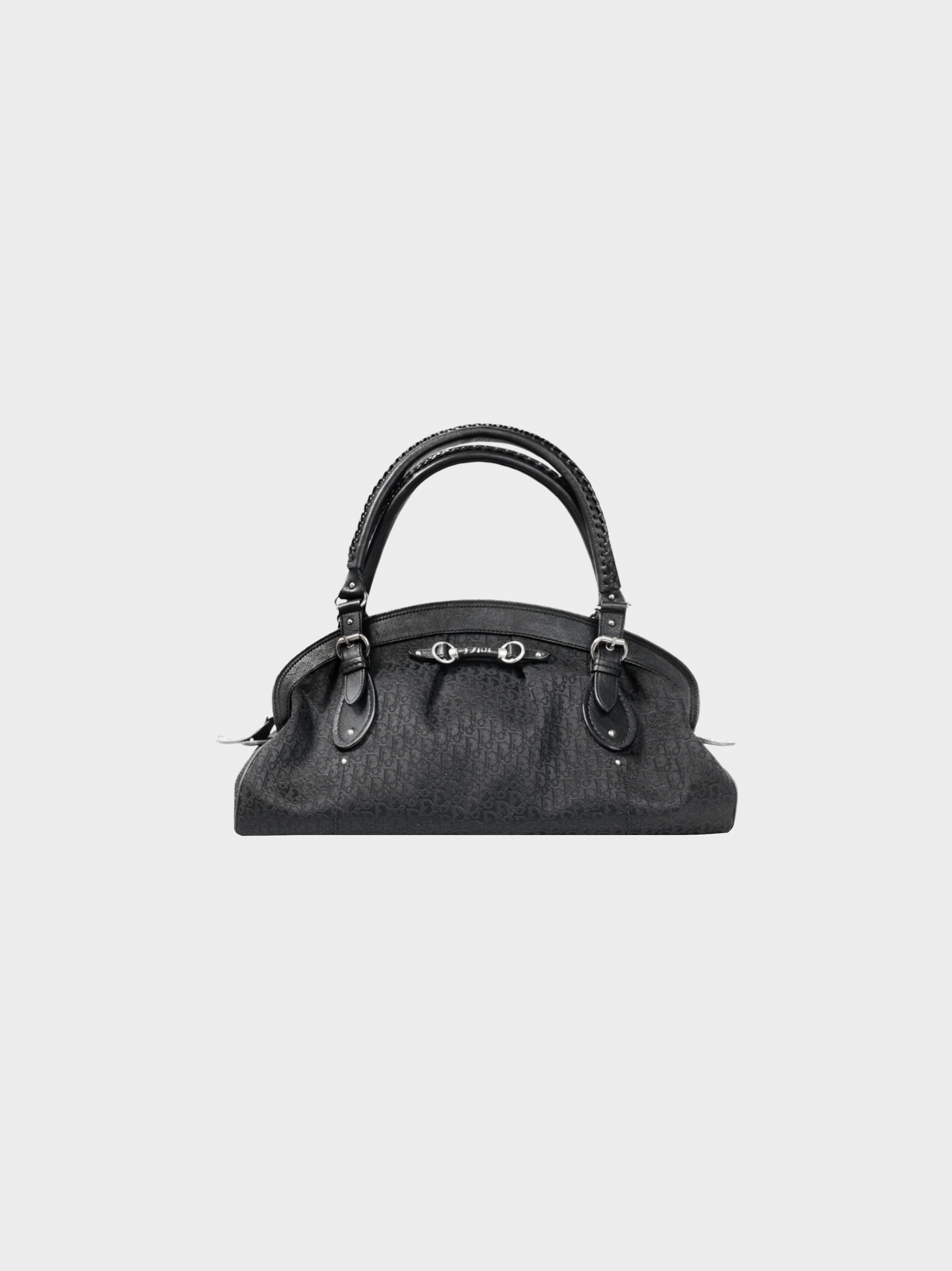 Christian Dior 2006 Black My Dior Logo-Jacquard Frame Bag