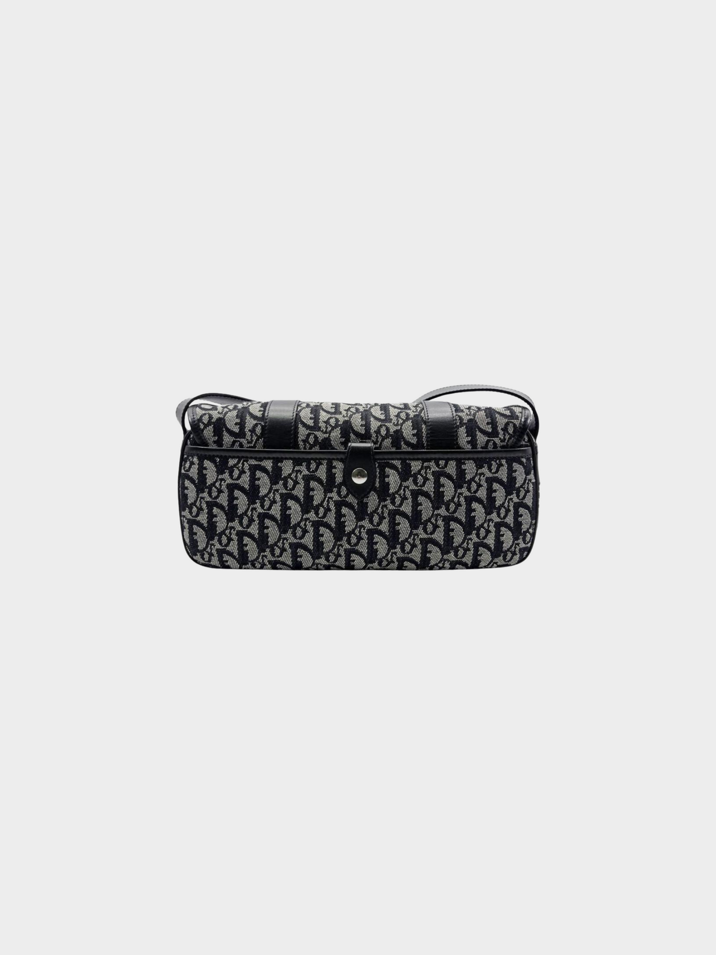 Christian Dior 2004 Dark Grey Trotter Shoulder Bag