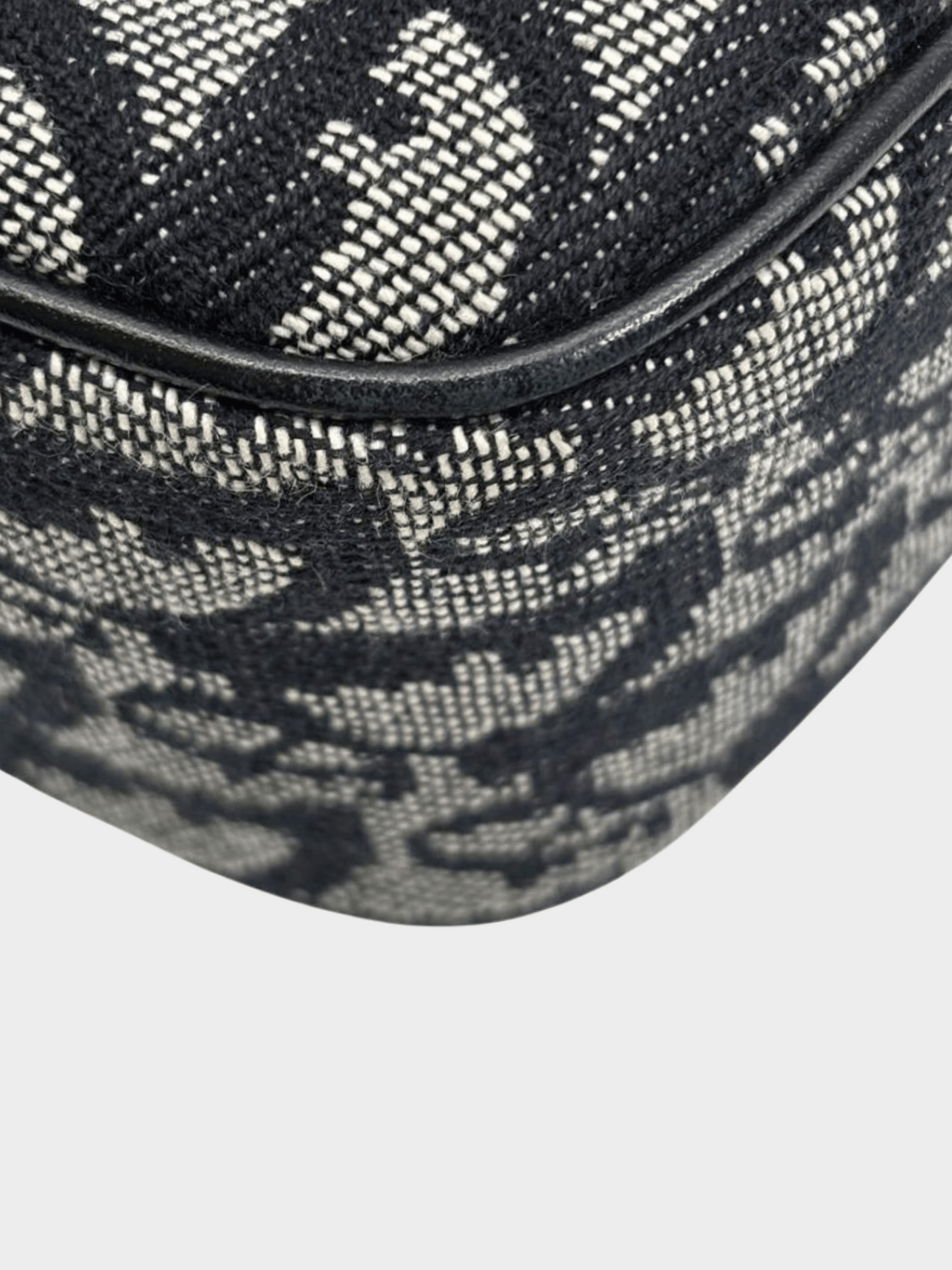 Christian Dior 2004 Dark Grey Trotter Shoulder Bag