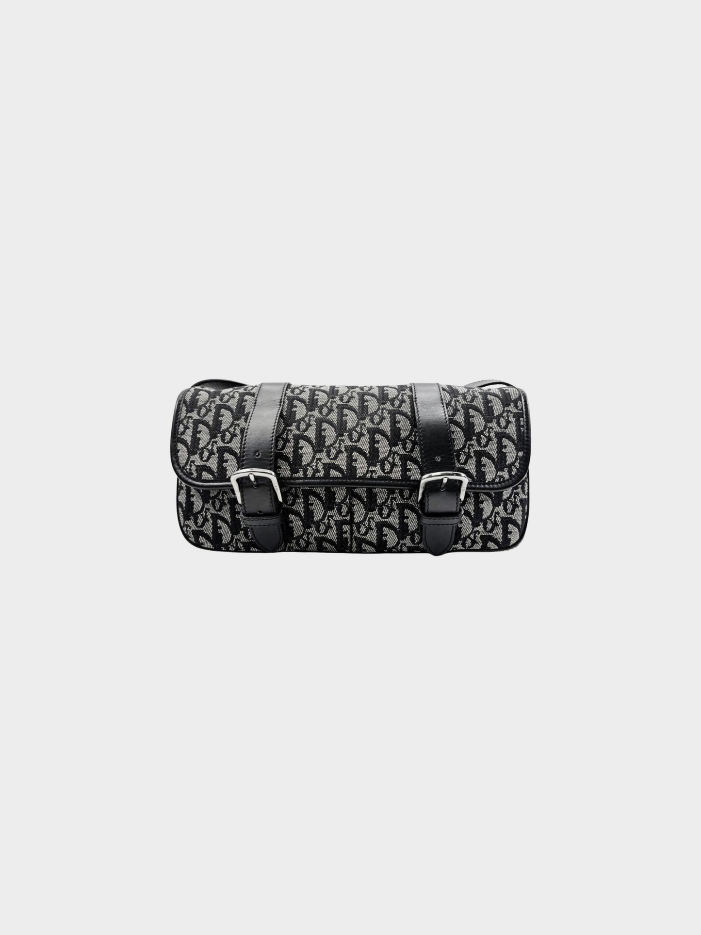 Christian Dior 2004 Dark Grey Trotter Shoulder Bag