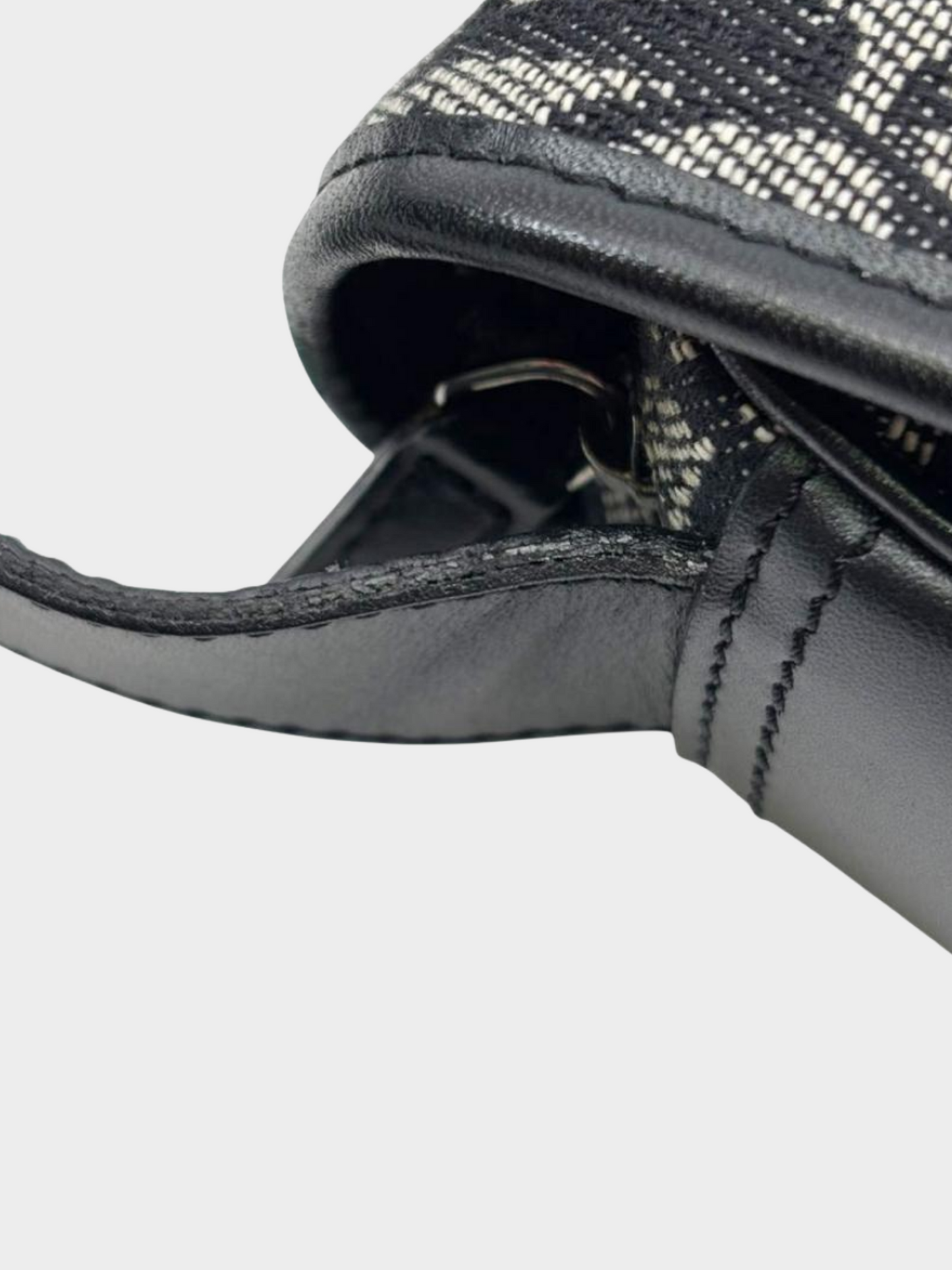 Christian Dior 2004 Dark Grey Trotter Shoulder Bag