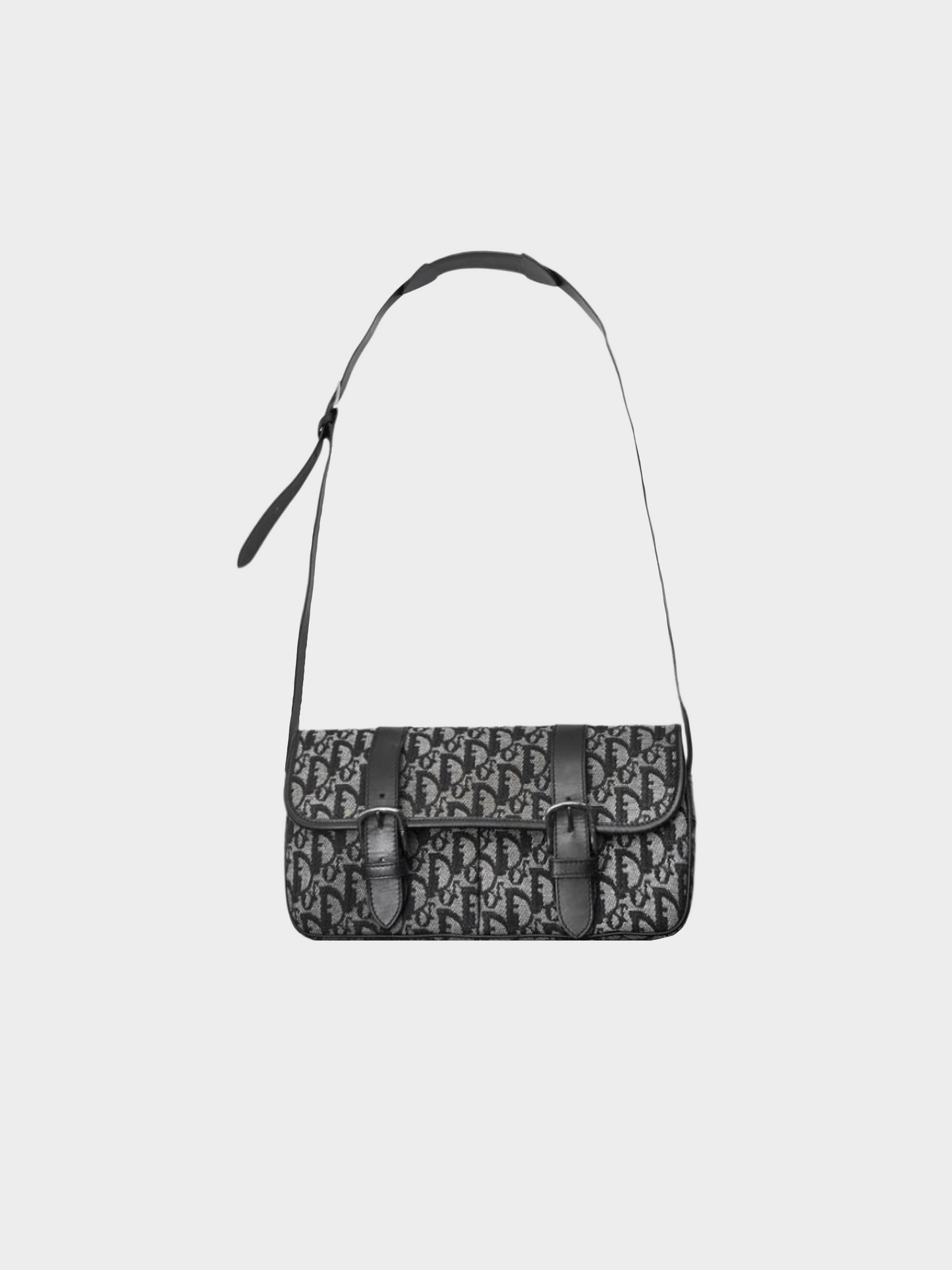 Christian Dior 2004 Dark Grey Trotter Shoulder Bag