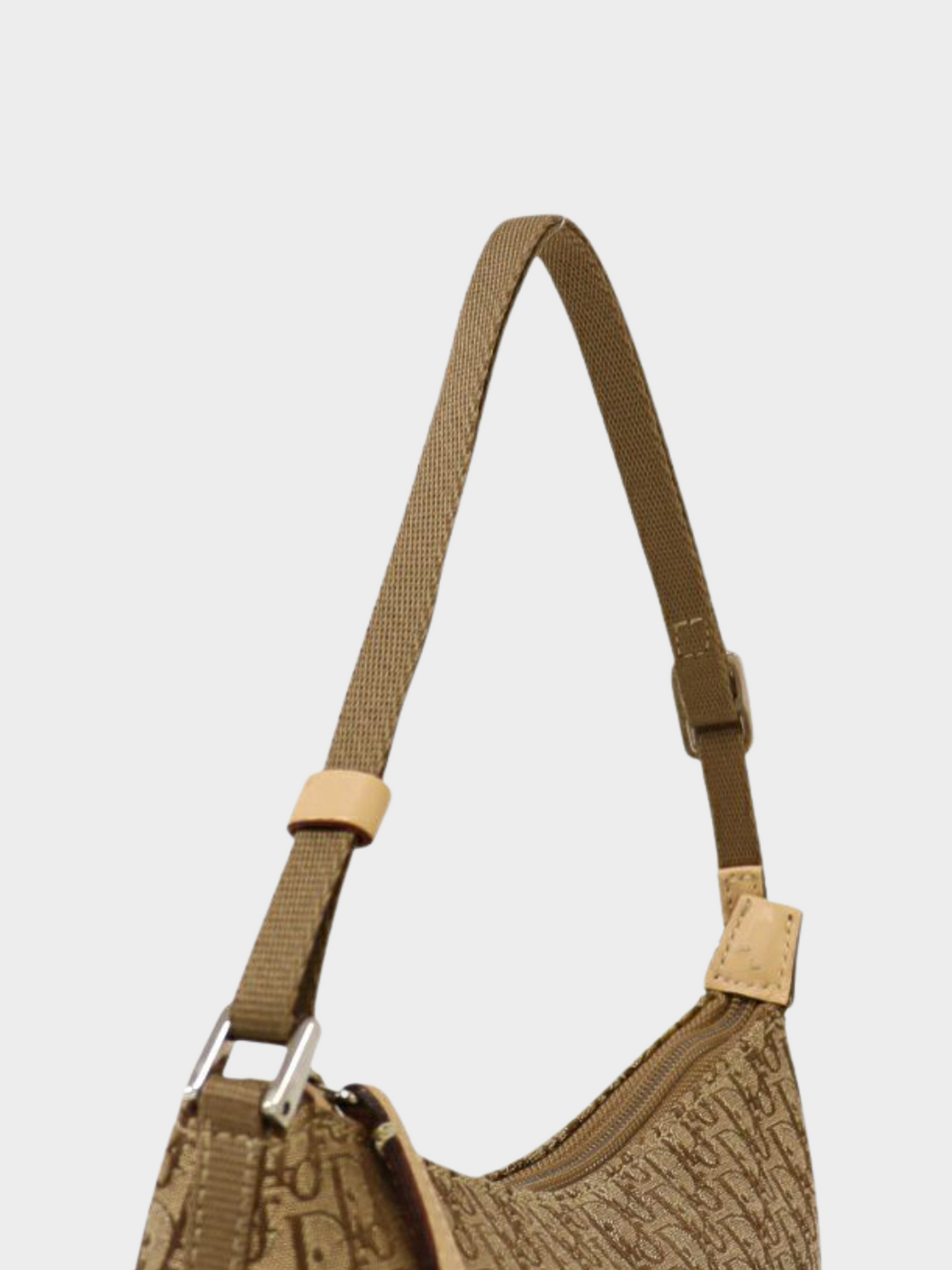 Christian Dior 2004 Brown Monogram Trotter Pattern One-Shoulder Bag