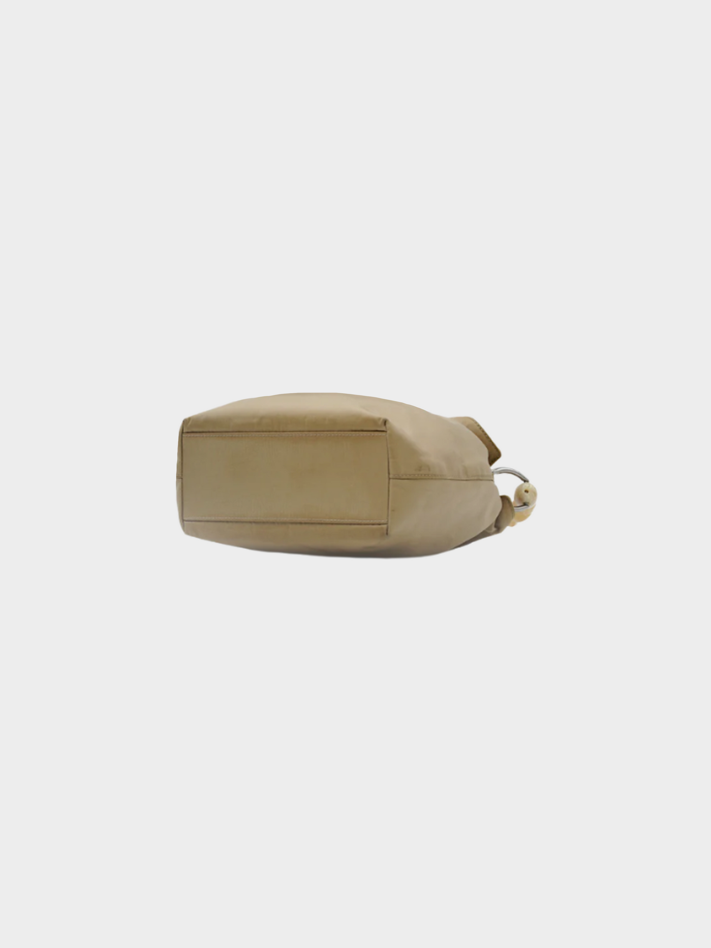 Christian Dior by John Galliano 2000s Brown Silk Malice Stone-Handle Bag