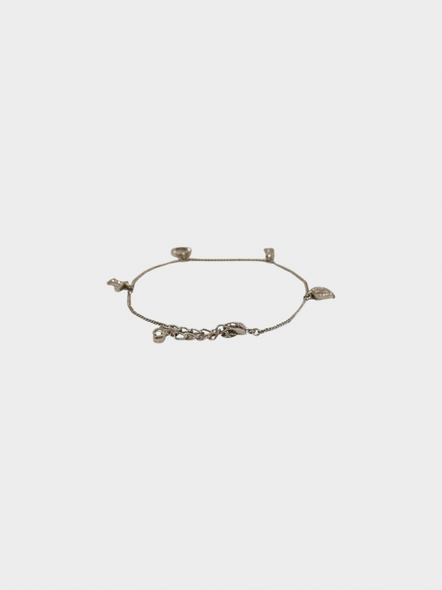 Christian Dior 2000s Silver Logo Rhinestone Bracelet