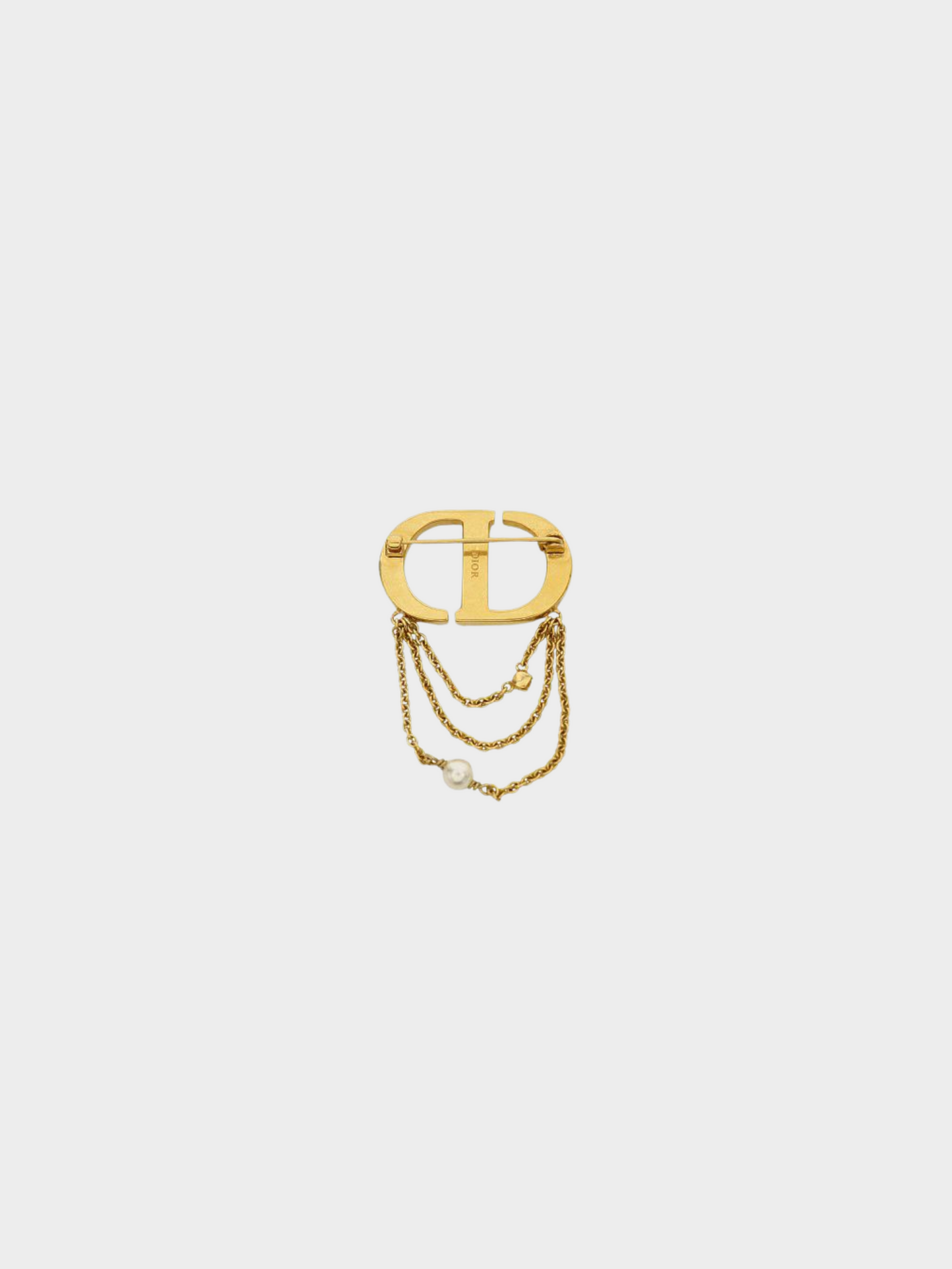 Christian Dior 2010s Petite CD Logo Rhinestone Brooch