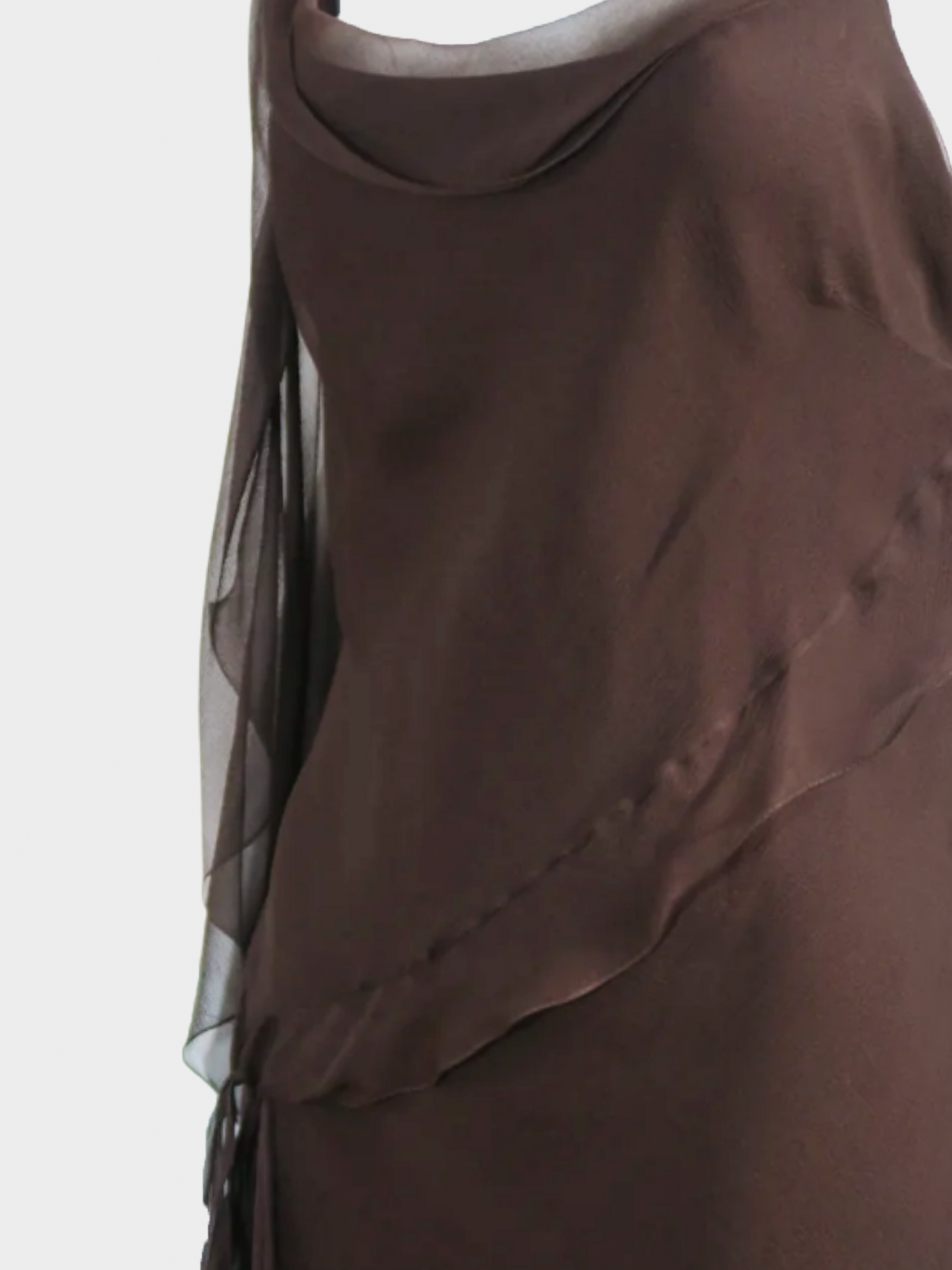 Christian Dior FW 2005 Brown Silk Dress
