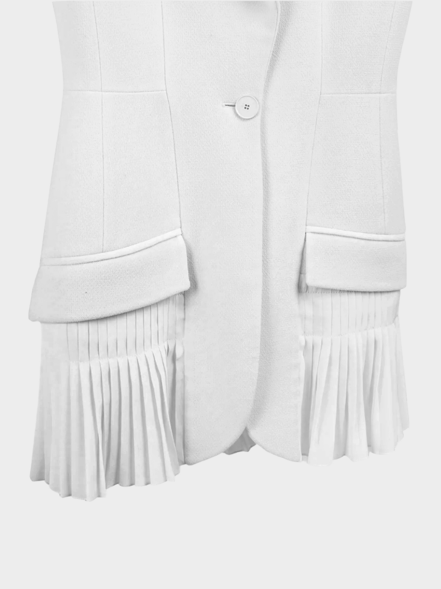 Christian Dior 2020s Ivory Cream Wool Pleated Tunic Vest Dress