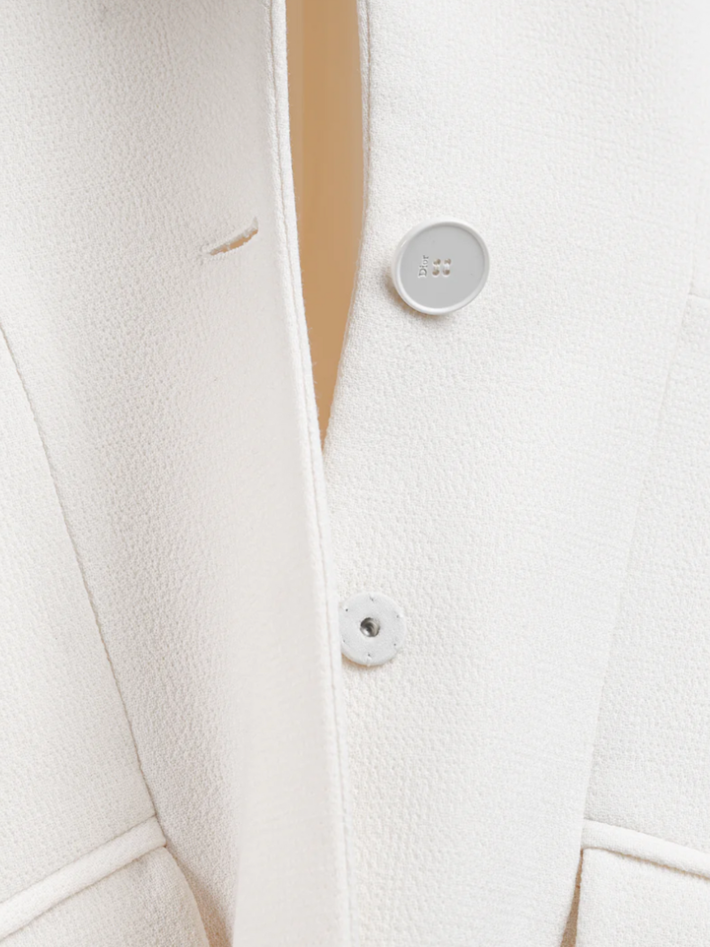 Christian Dior 2020s Ivory Cream Wool Pleated Tunic Vest Dress