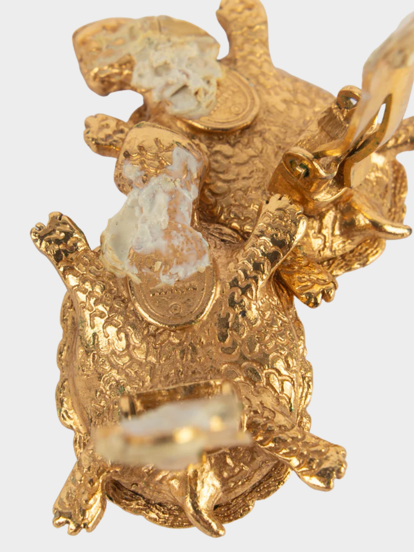 Christian Dior 1980s Gold Turtle Clip-on Earrings
