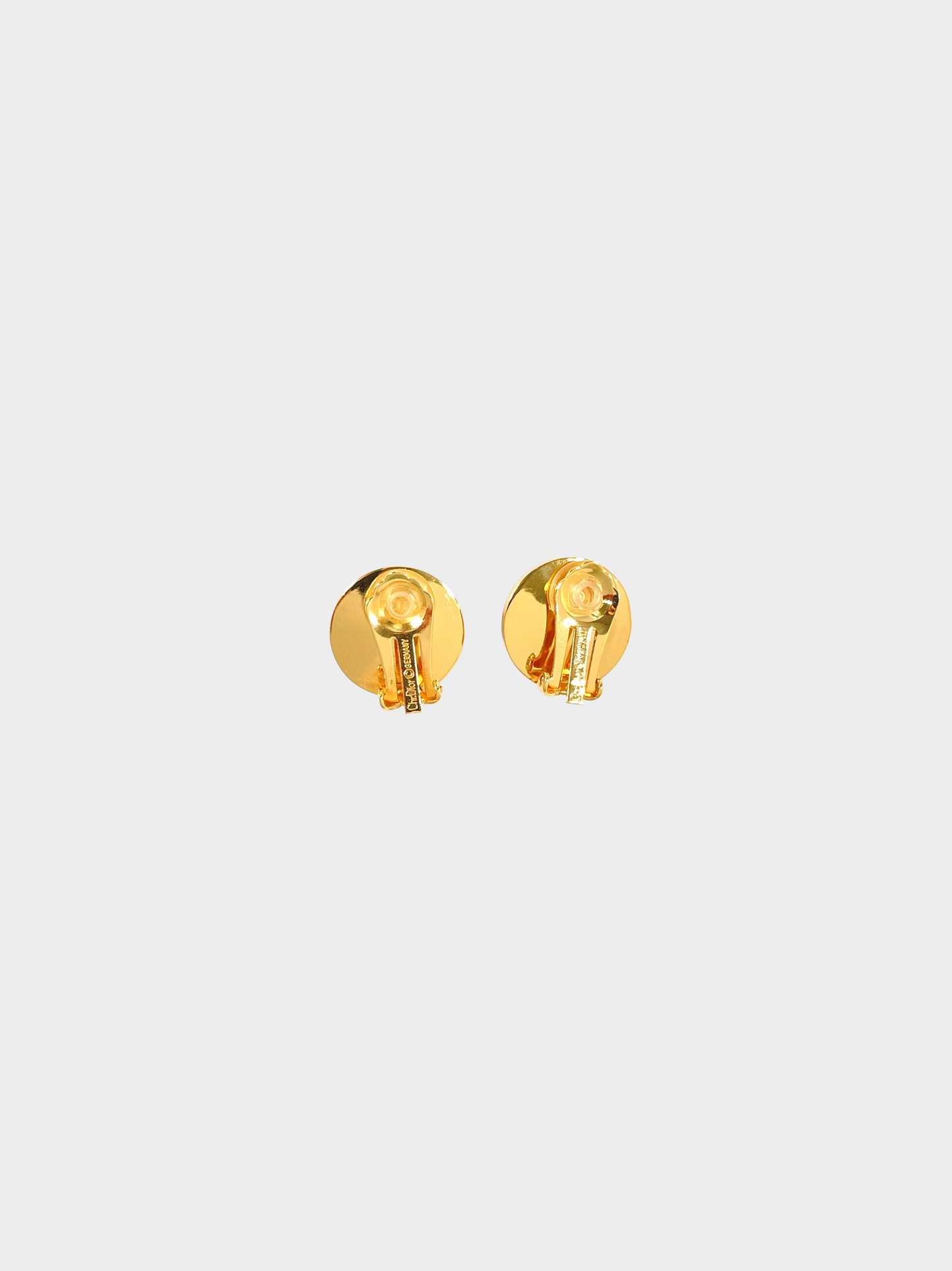 Christian Dior 1980s Gold Metal Pearl Earrings