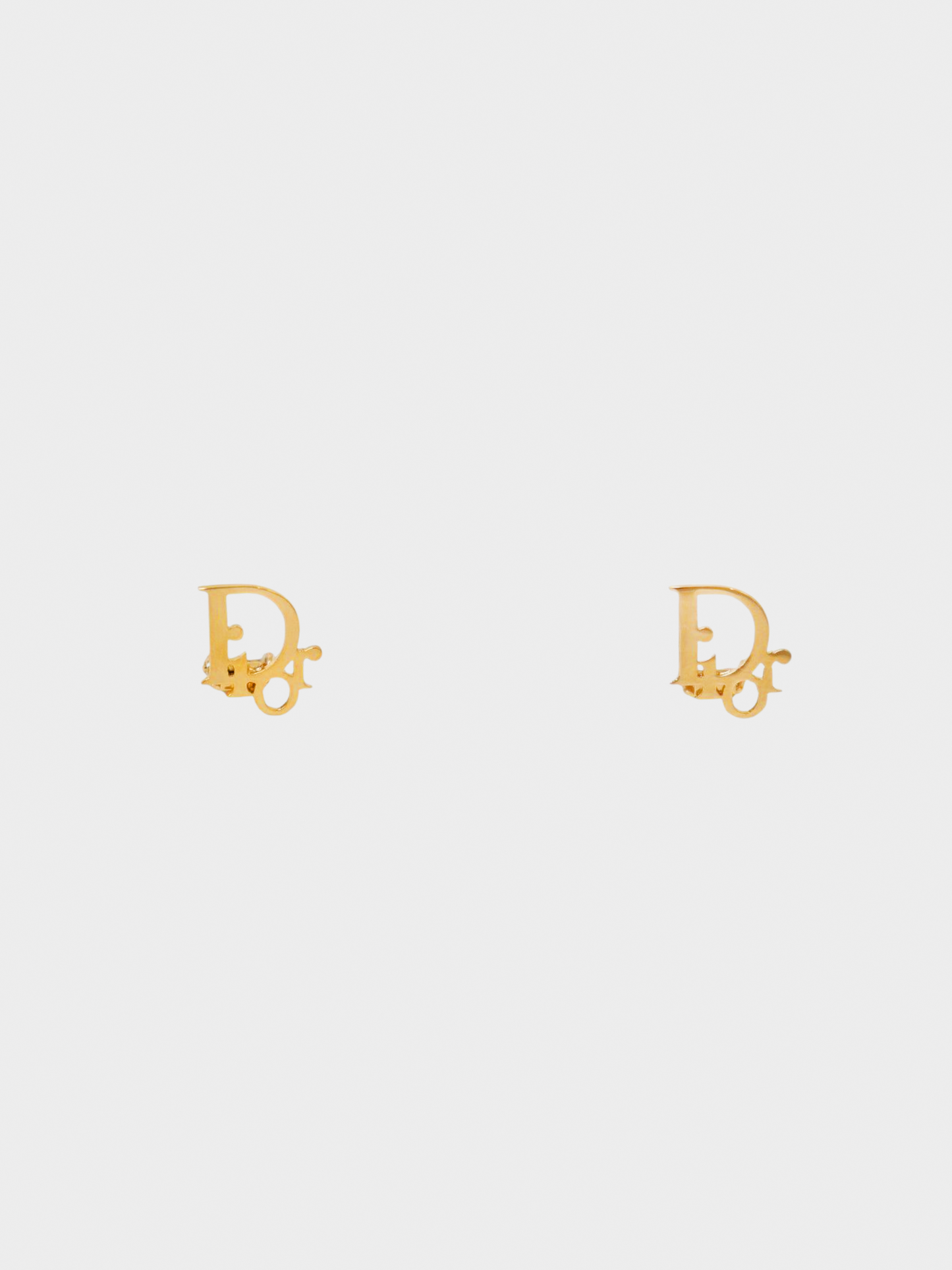 Christian Dior 2000s Gold Logo Mania Earrings