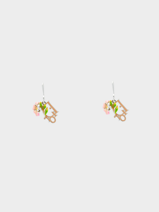 Christian Dior by John Galliano 2000s Pink Lacquer Earrings