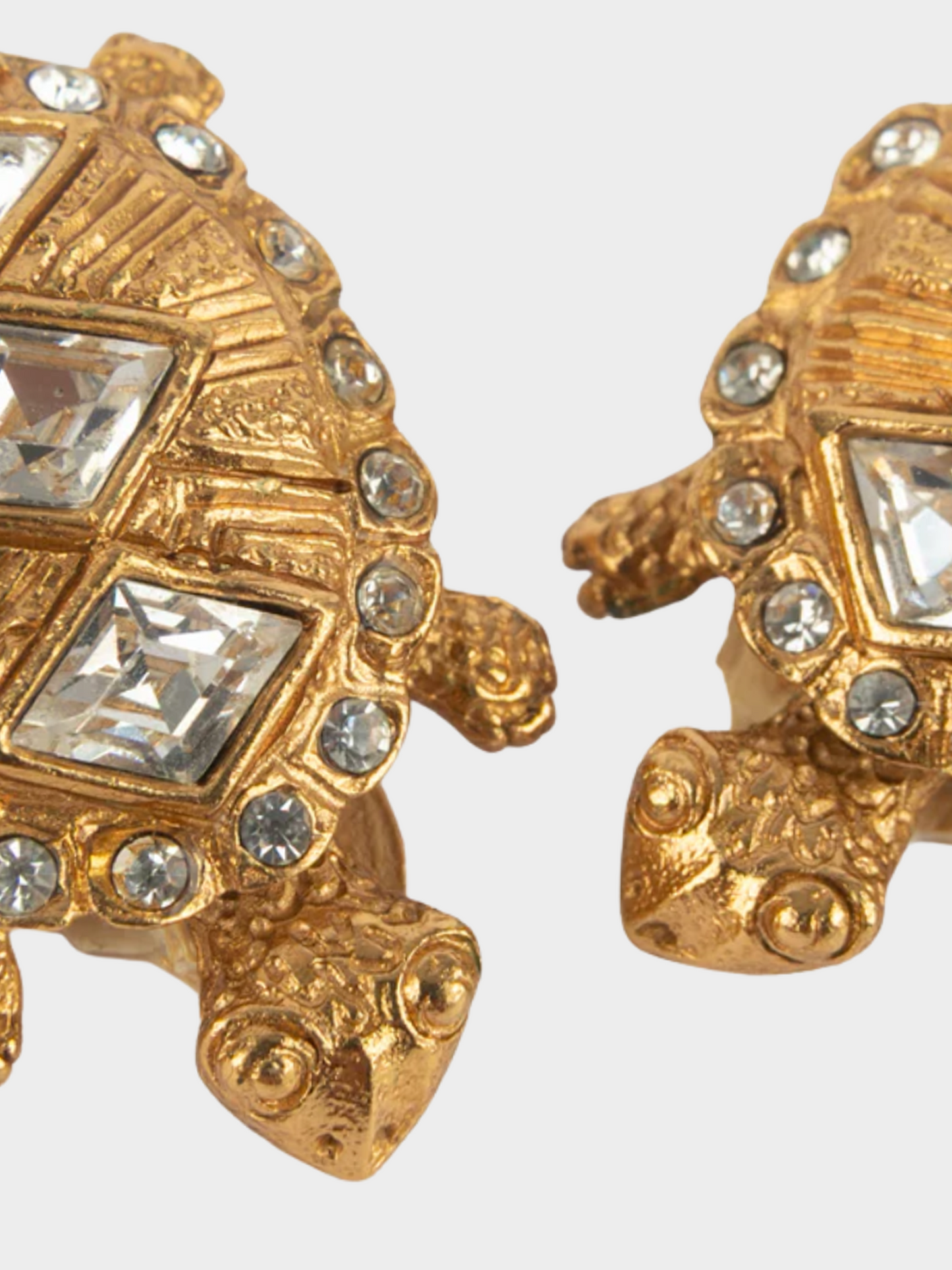 Christian Dior 1980s Gold Turtle Clip-on Earrings