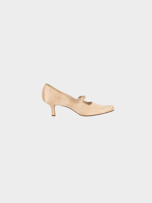 Christian Dior 1990s Beige Stiletto Mules