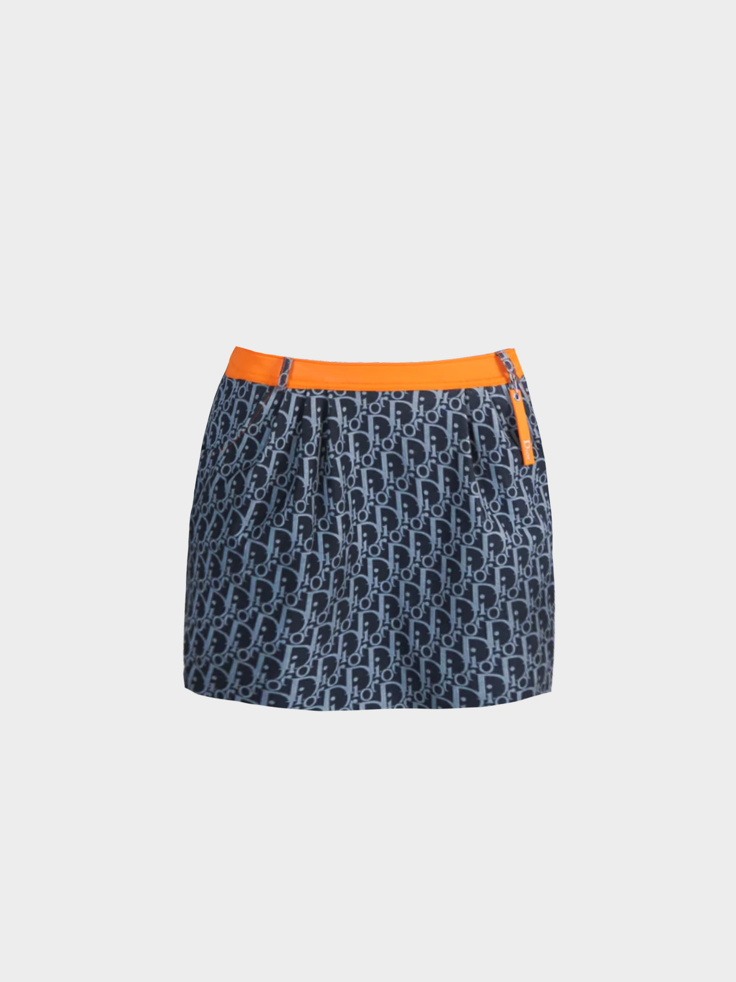Christian Dior SS 2005 Navy Monogram Print Cami Top and Mini Skirt Set